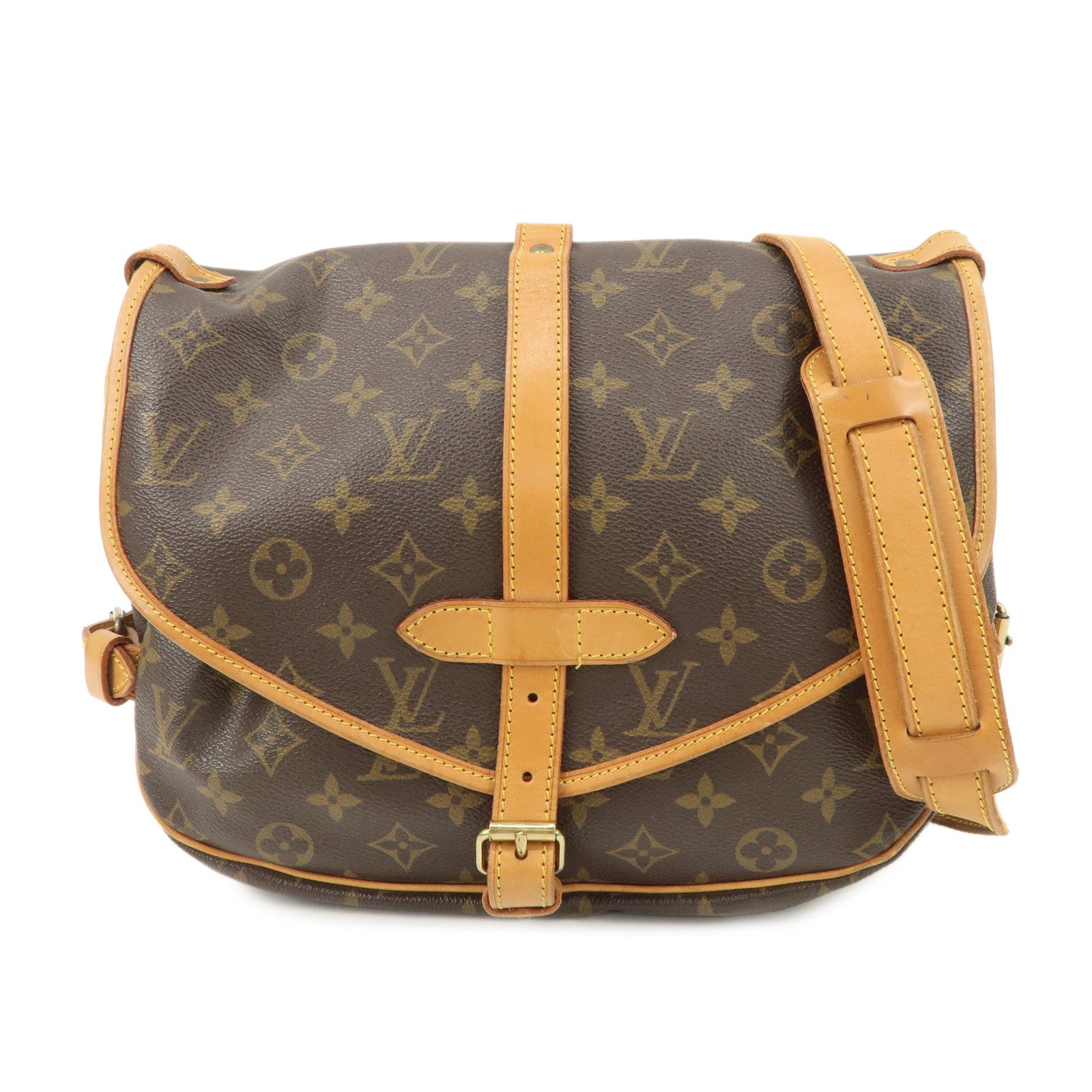 Louis Vuitton Monogram Saumur 30 Shoulder Bag Brown M42256