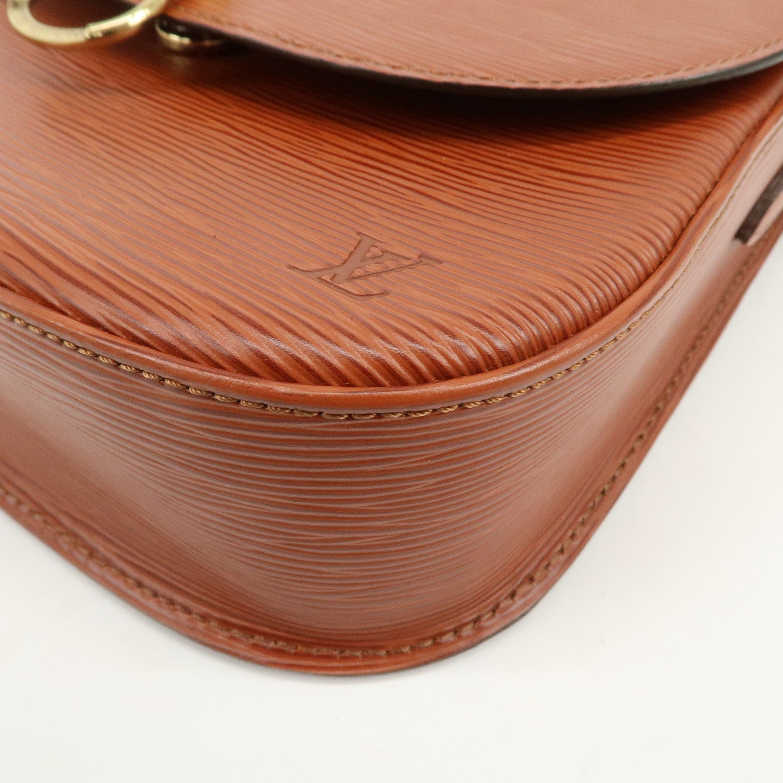 Louis Vuitton Epi Saint Cloud Shoulder Bag Kenya Brown M52193