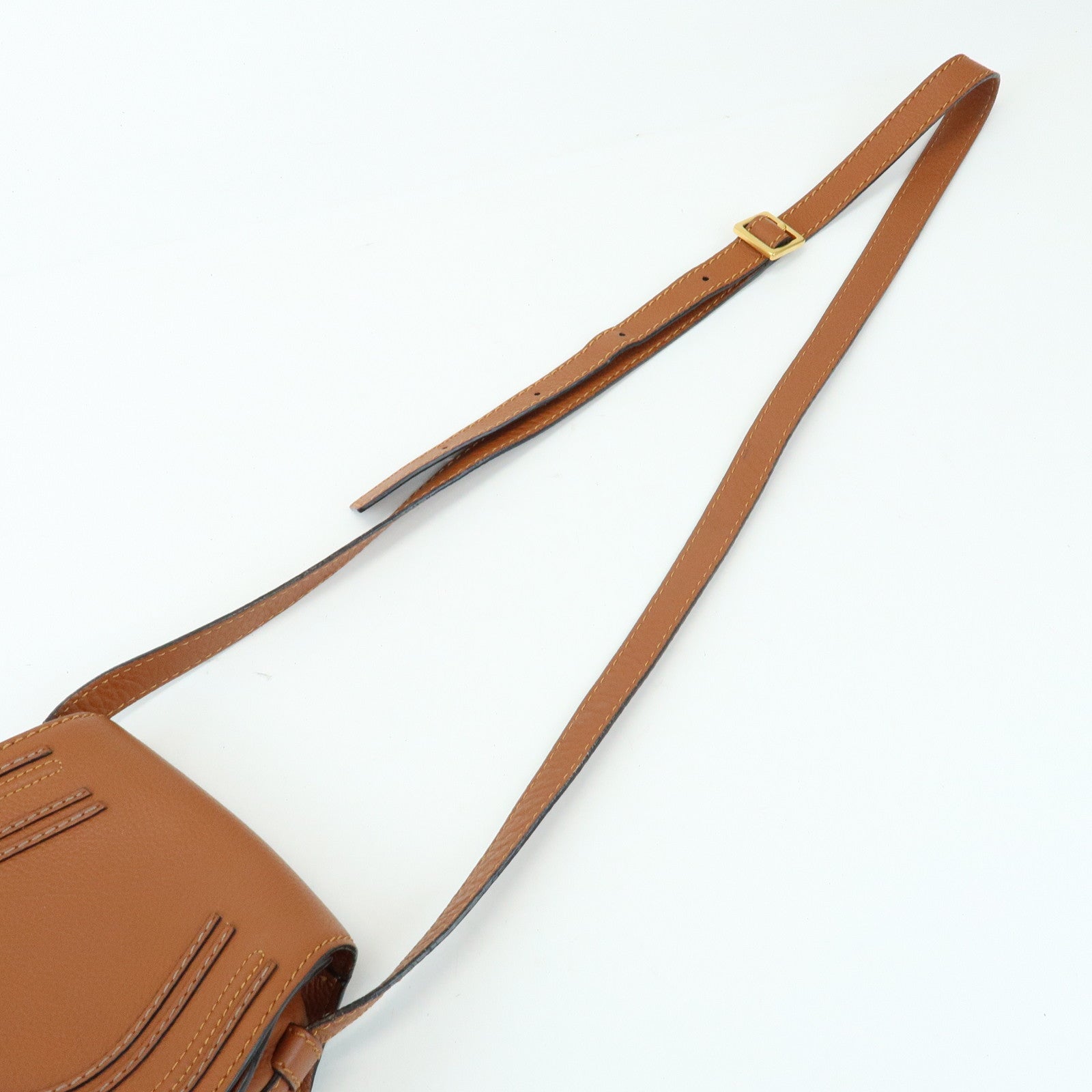 Chloe Marcie Leather Shoulder Bag Crossbody Bag Brown