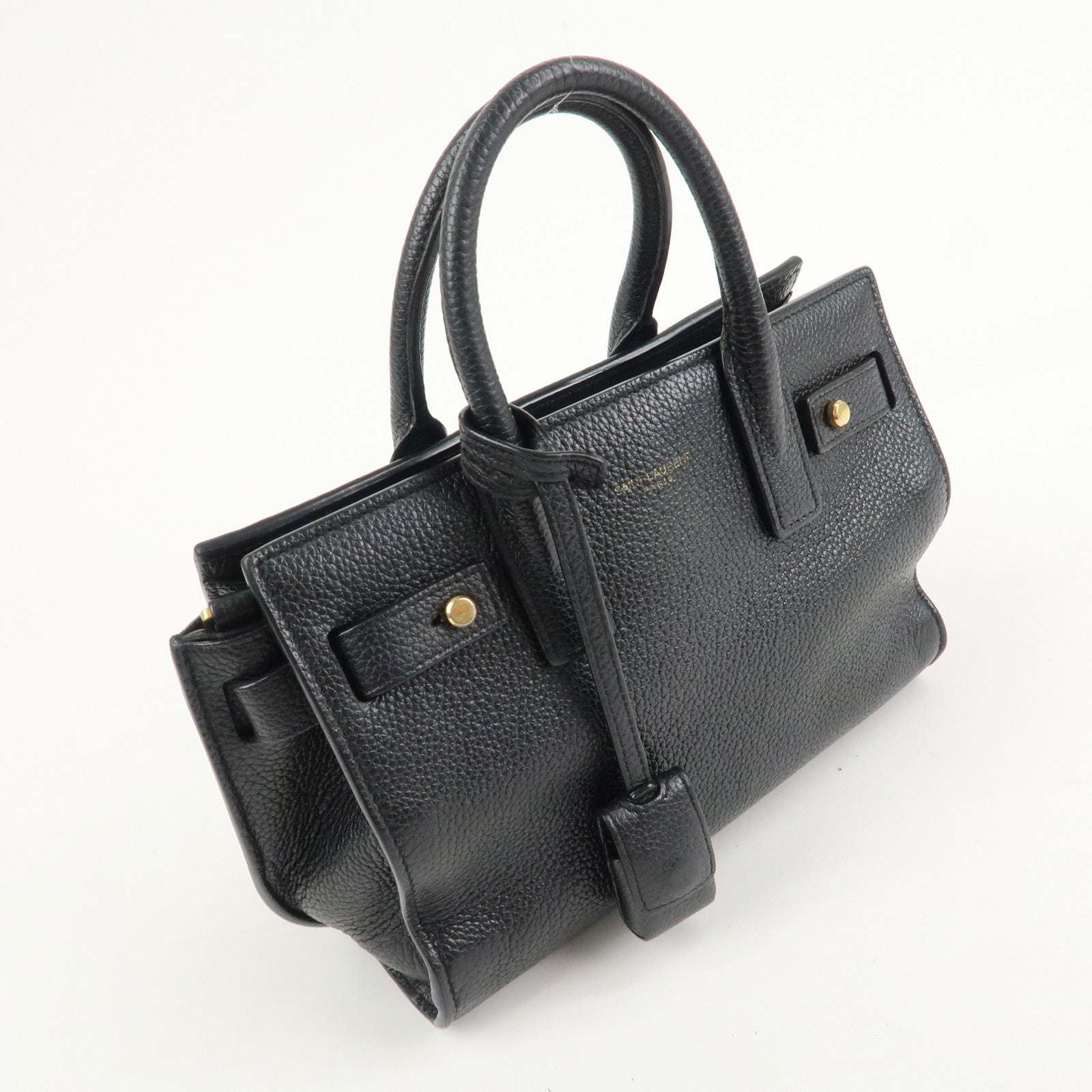 SAINT LAURENT PARIS Sac De Jour 2WAY Bag Hand Bag Black 717449