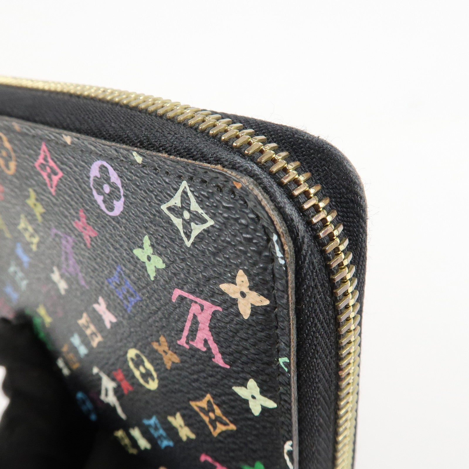Louis Vuitton Monogram Multicolor Round Zippy Wallet Noir M60243 Used