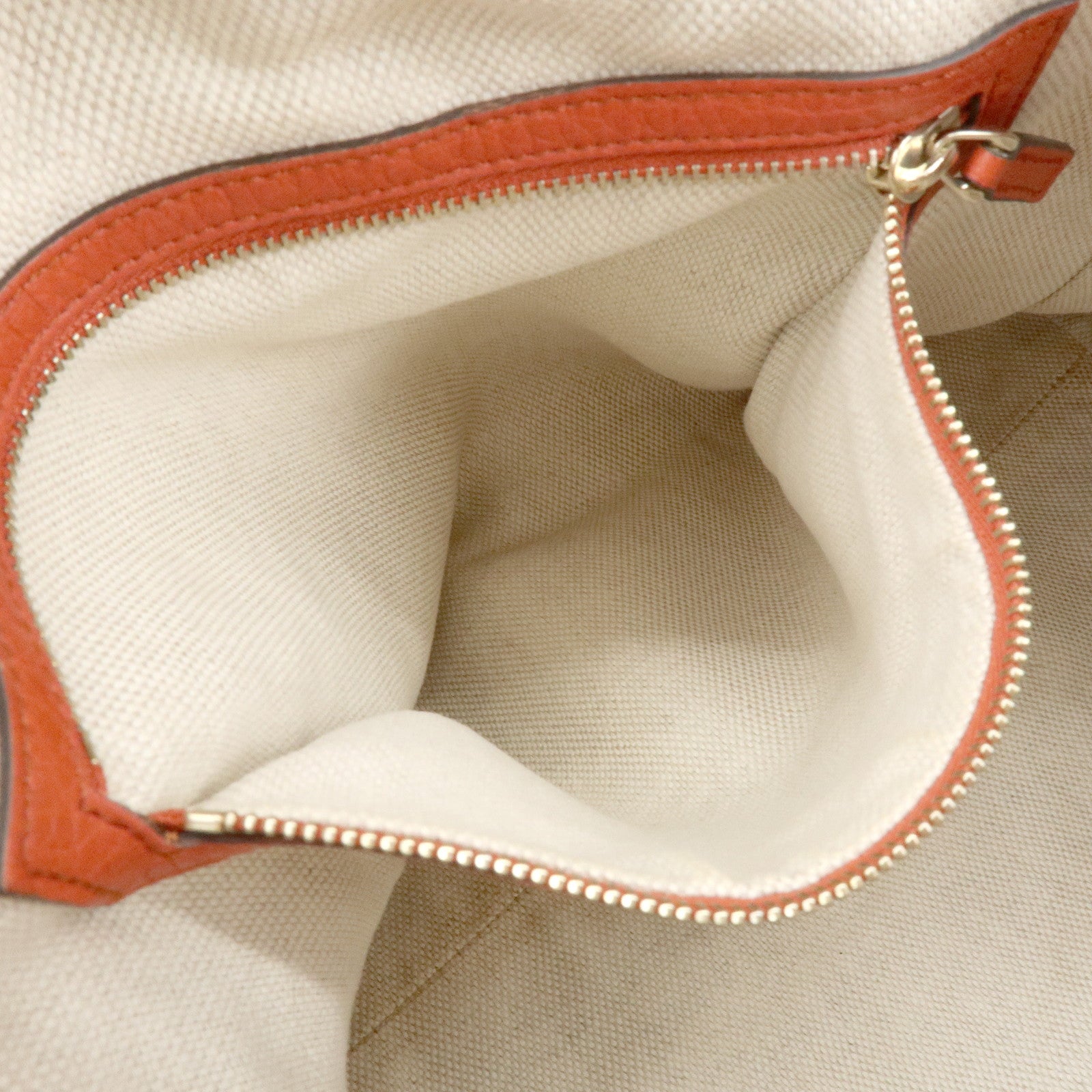 GUCCI SOHO Interlocking G Leather Tote Bag Hand Bag Orange 282309