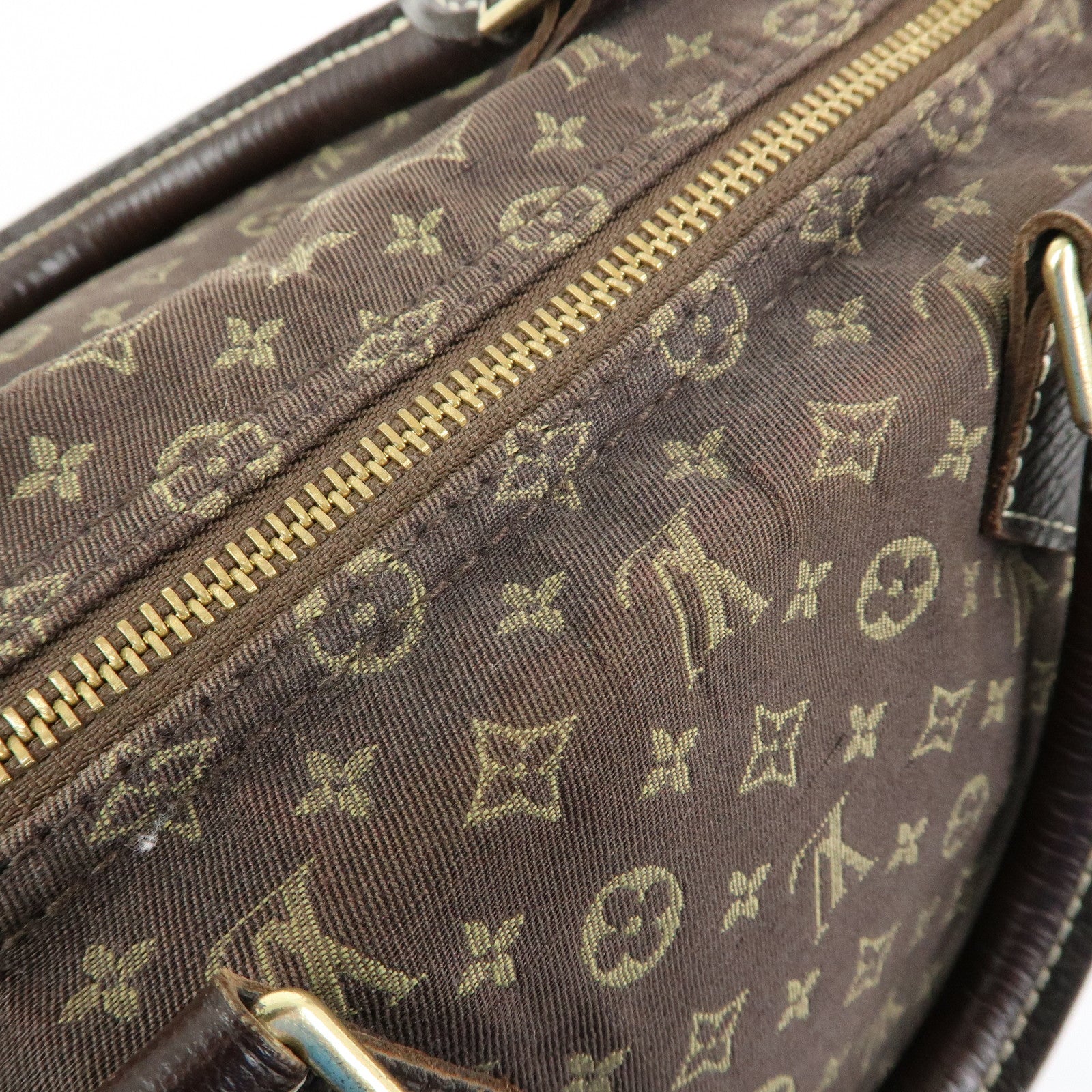 Louis Vuitton Monogram Mini Lin Speedy 30 Boston Bag Ebene M95224