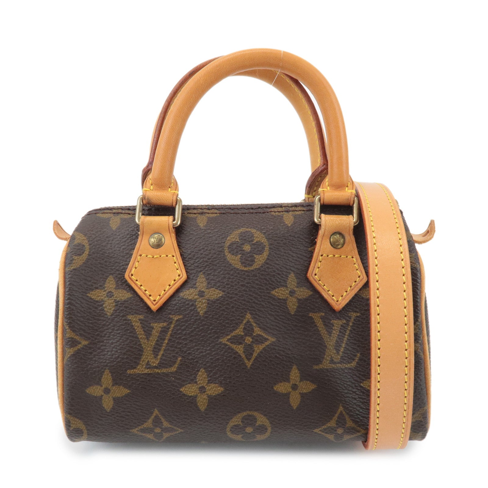 Louis Vuitton Monogram Mini Speedy Hand Bag Brown M41534