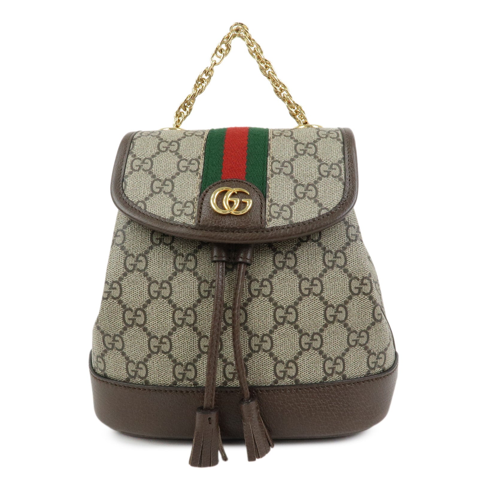 GUCCI Ophidia Sherry GG Supreme Leather Backpack Rucksack 795221