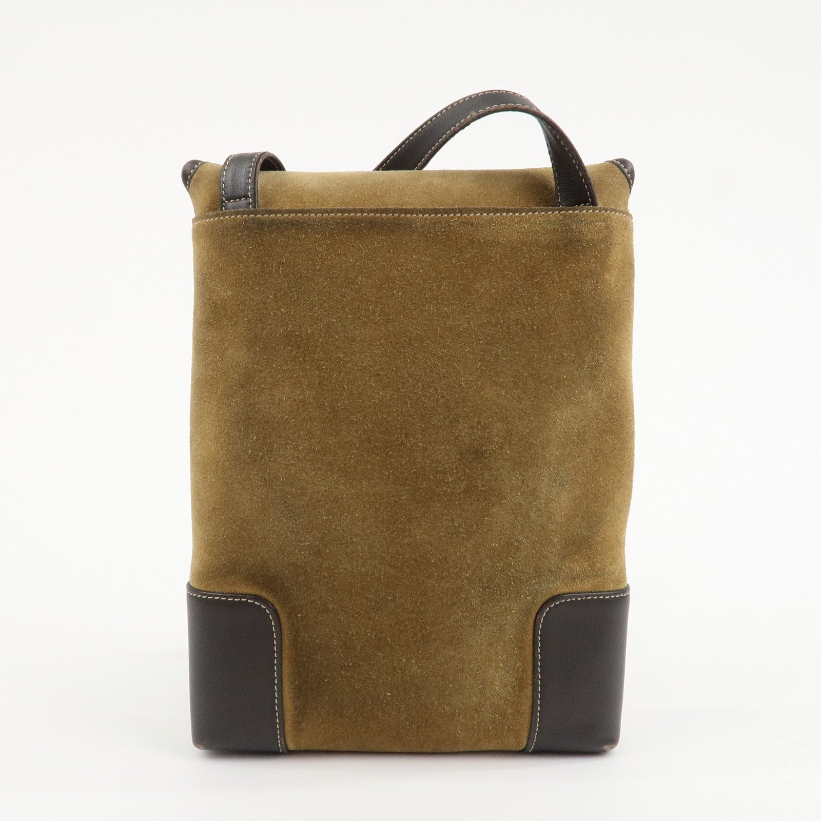 LOEWE Anagram Suede Leather Shoulder Bag Crossbody Bag Brown