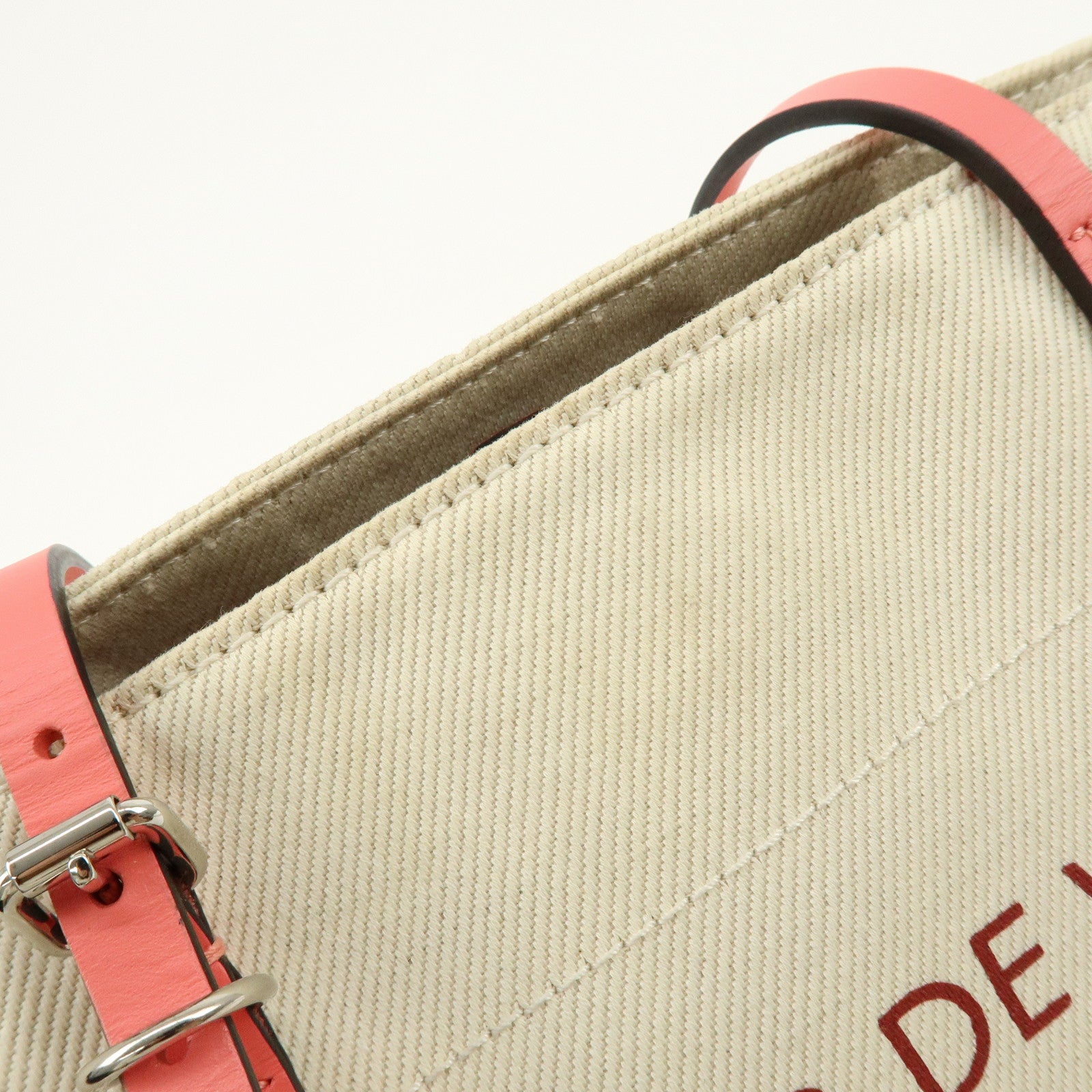 Louis Vuitton Canvas Leather Cabas PM Hand Bag Corail M94505