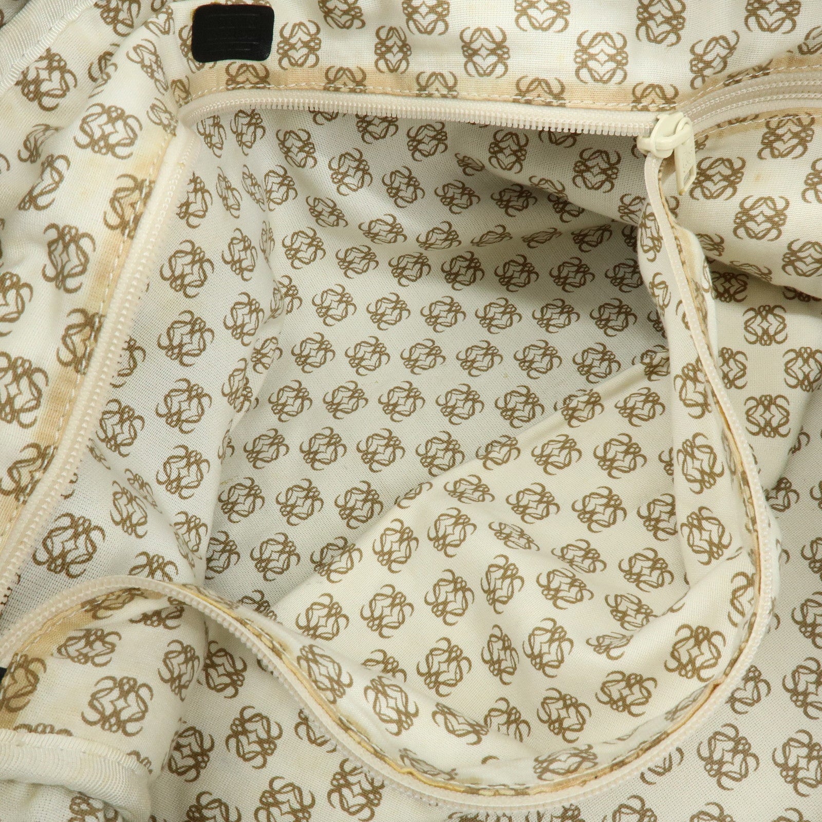 LOEWE Anagram Calf Leather 2Way Bag Boston Bag Black