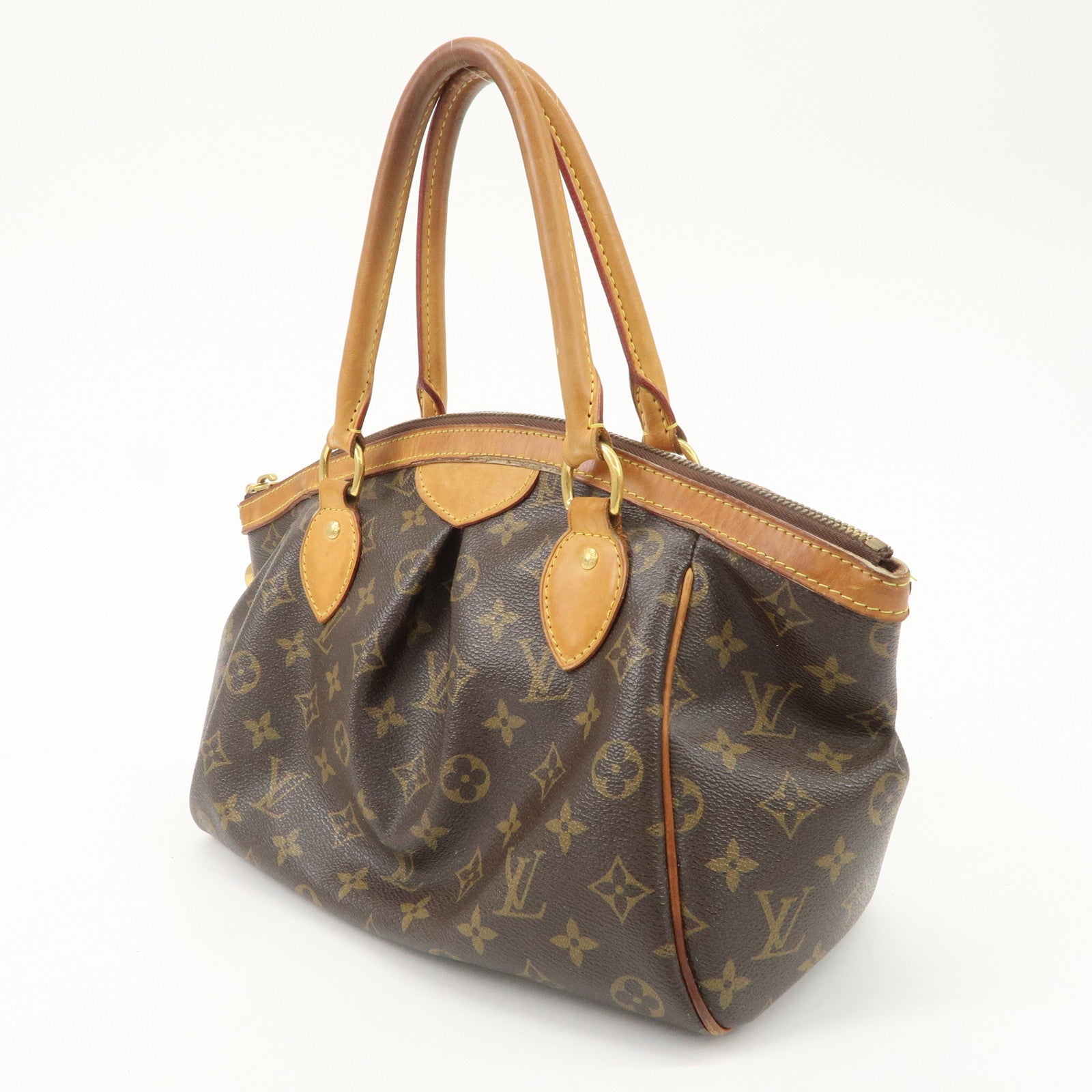 Louis Vuitton Monogram Tivoli PM Hand Bag Brown M40143 Used