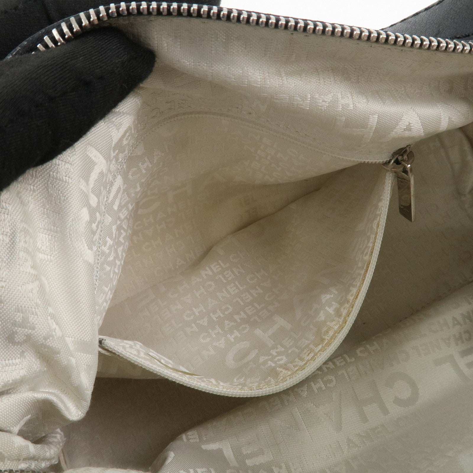 CHANEL COCO Mark Tweed Leather Shoulder Bag Black Multicolor