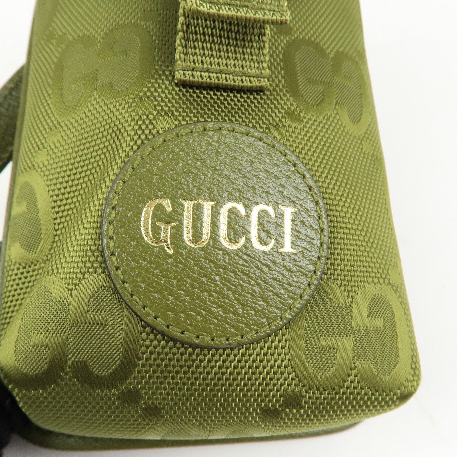 GUCCI Off The Grid Nylon Shoulder Bag Crossbody Bag Green 696018