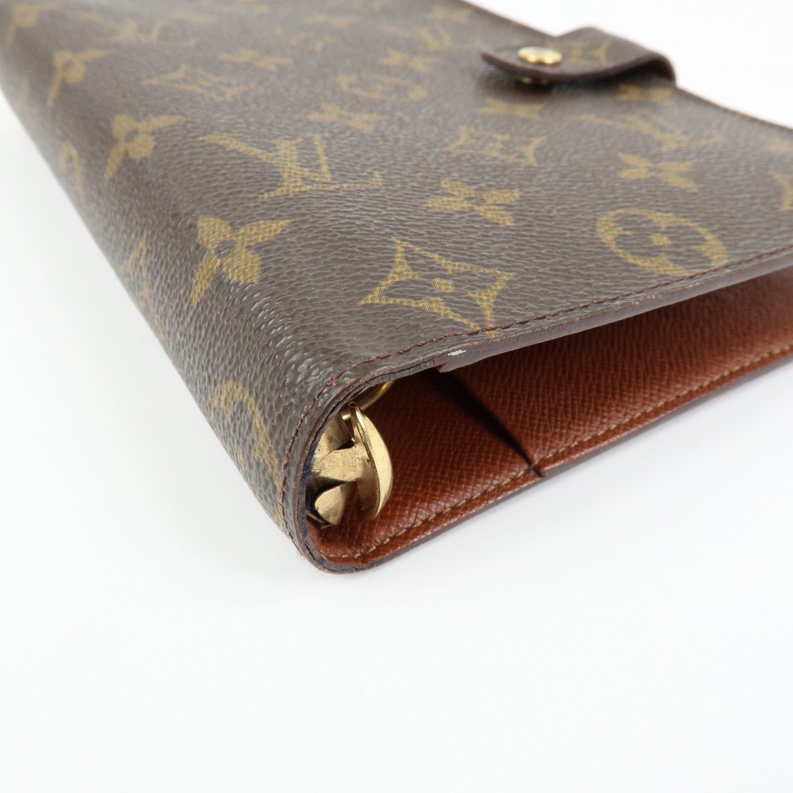 Louis Vuitton Monogram Agenda MM Planner Cover Brown R20105