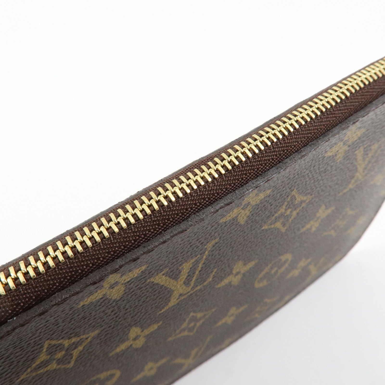 Louis Vuitton Monogram Pouch for Neverfull MM Tote Bag Brown