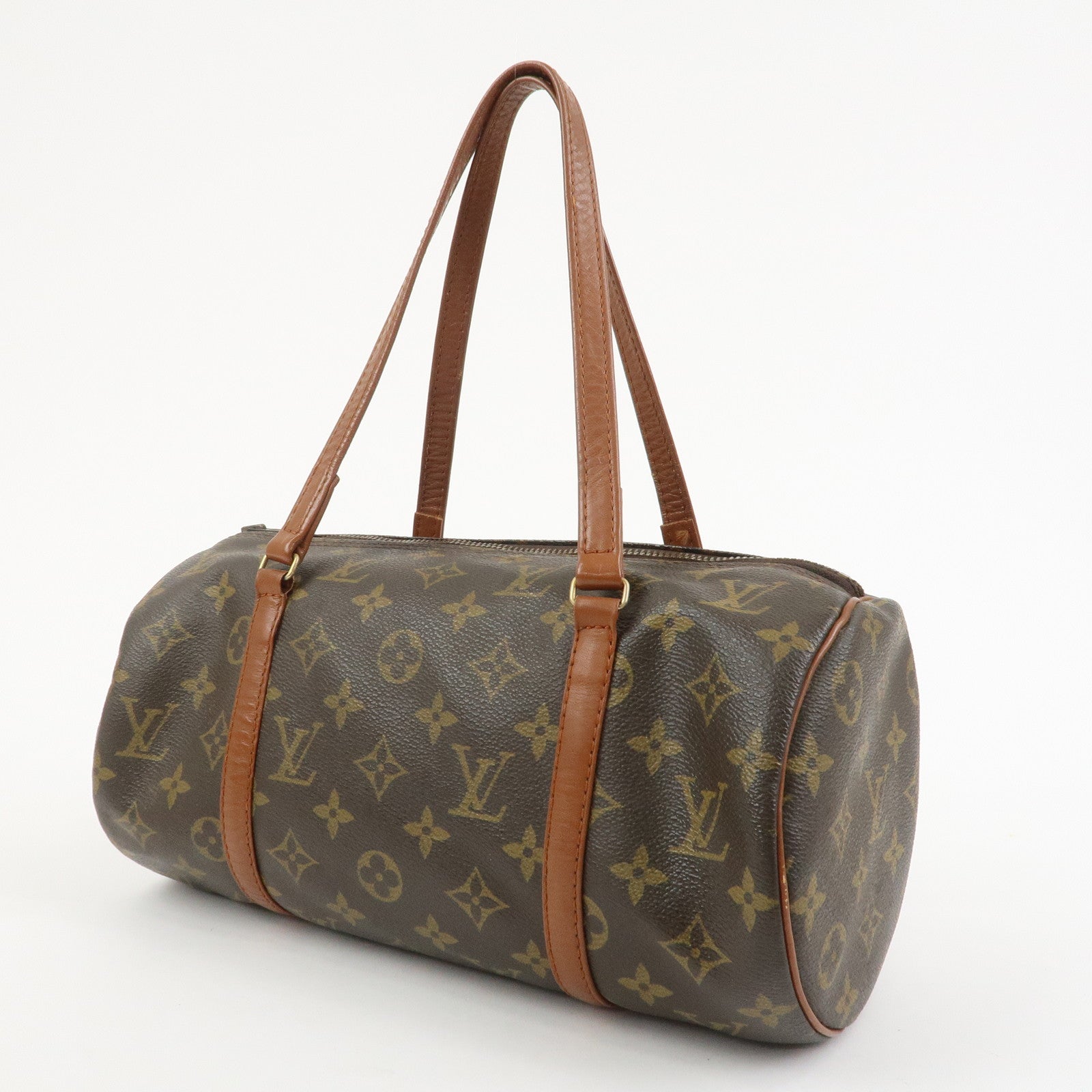 Louis Vuitton Monogram Papillon 30 Hand Bag Brown Old Style M51365