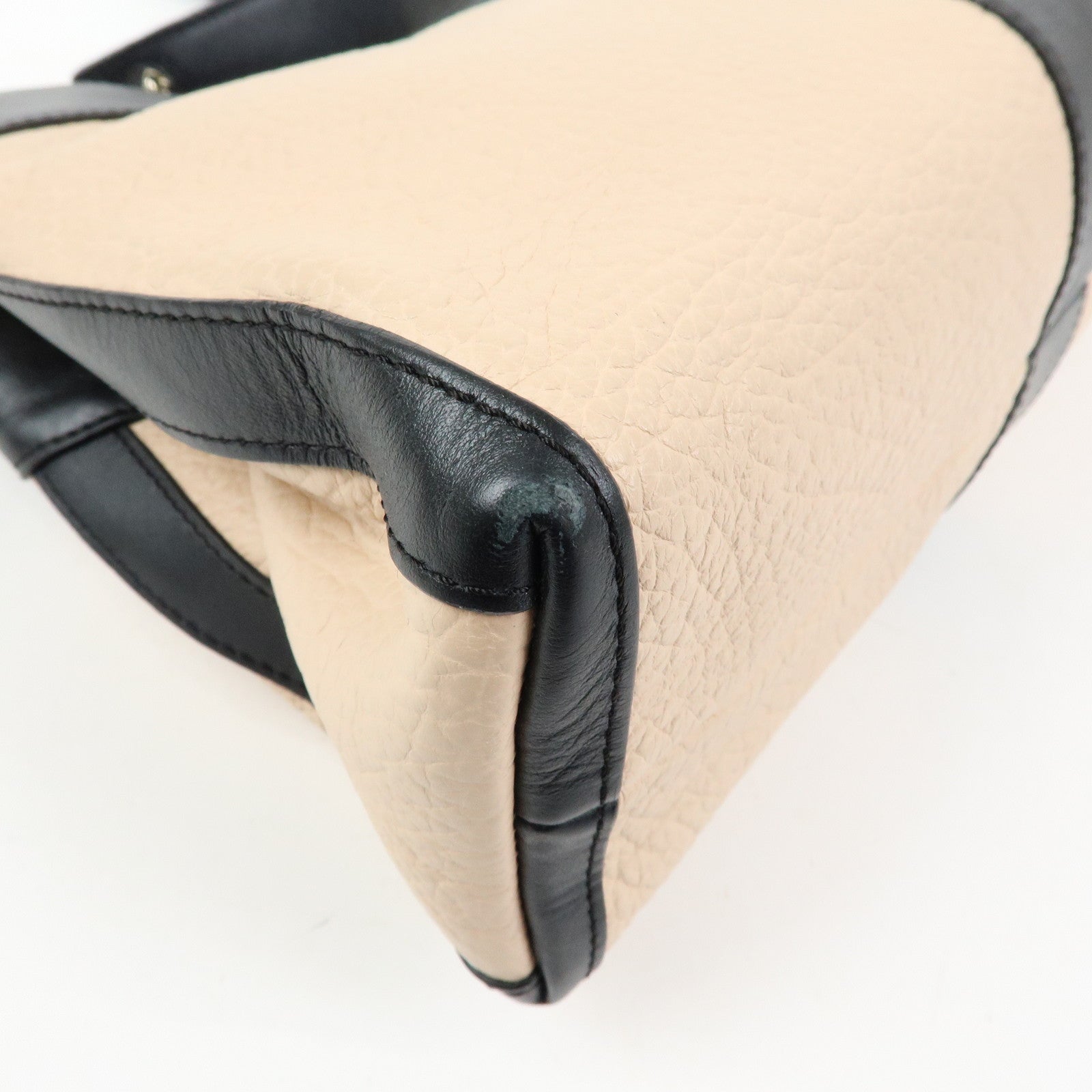 Chloe See By Chloe Leather 2Way Bag Shoulder Bag PInk Beige Black