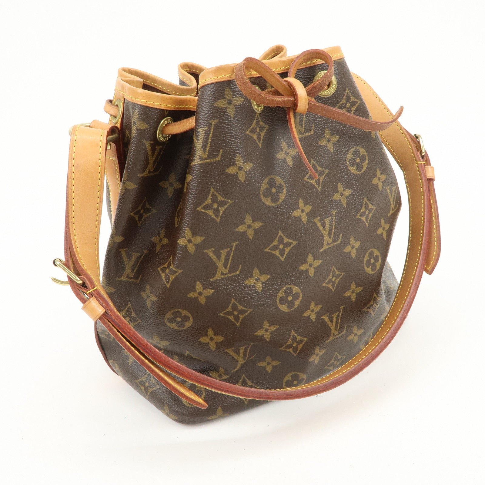 Louis Vuitton Monogram Petit Noe Shoulder Bag Brown M42226