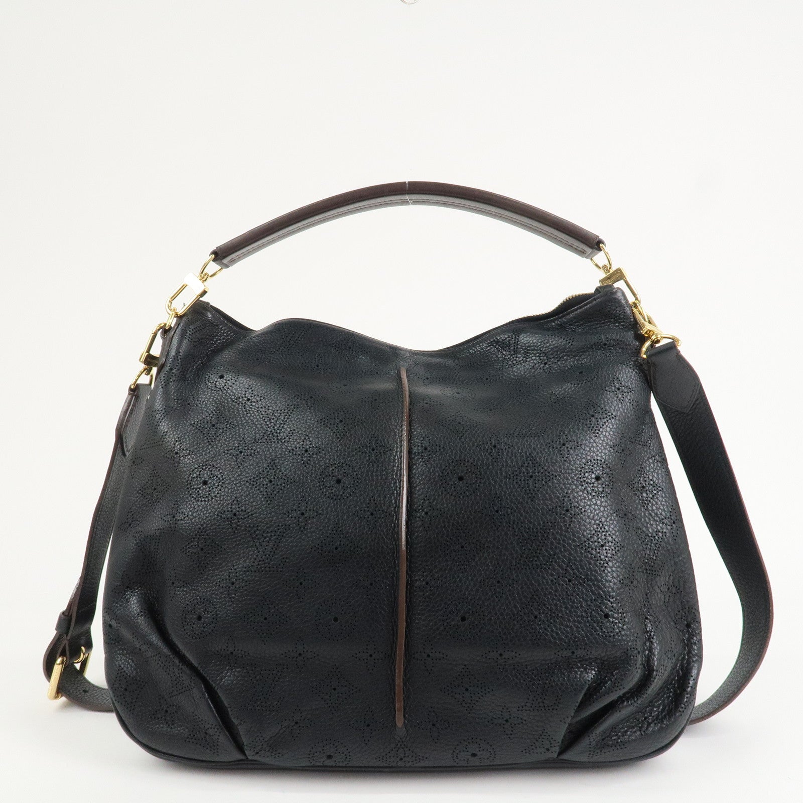 Louis Vuitton Monogram Mahina Selene PM Shoulder Bag Noir M94035