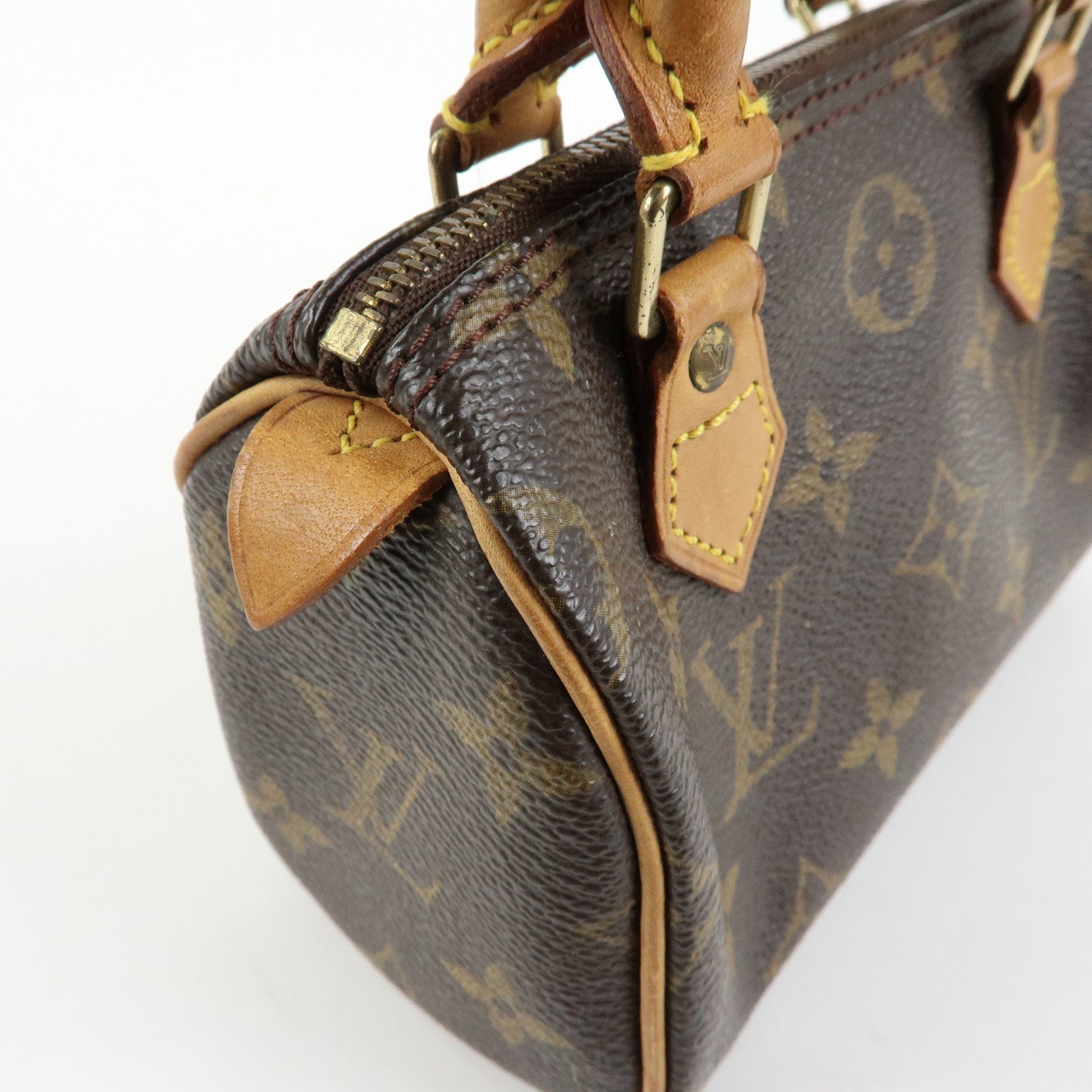 Louis Vuitton Monogram Mini Speedy Hand Bag Brown M41534