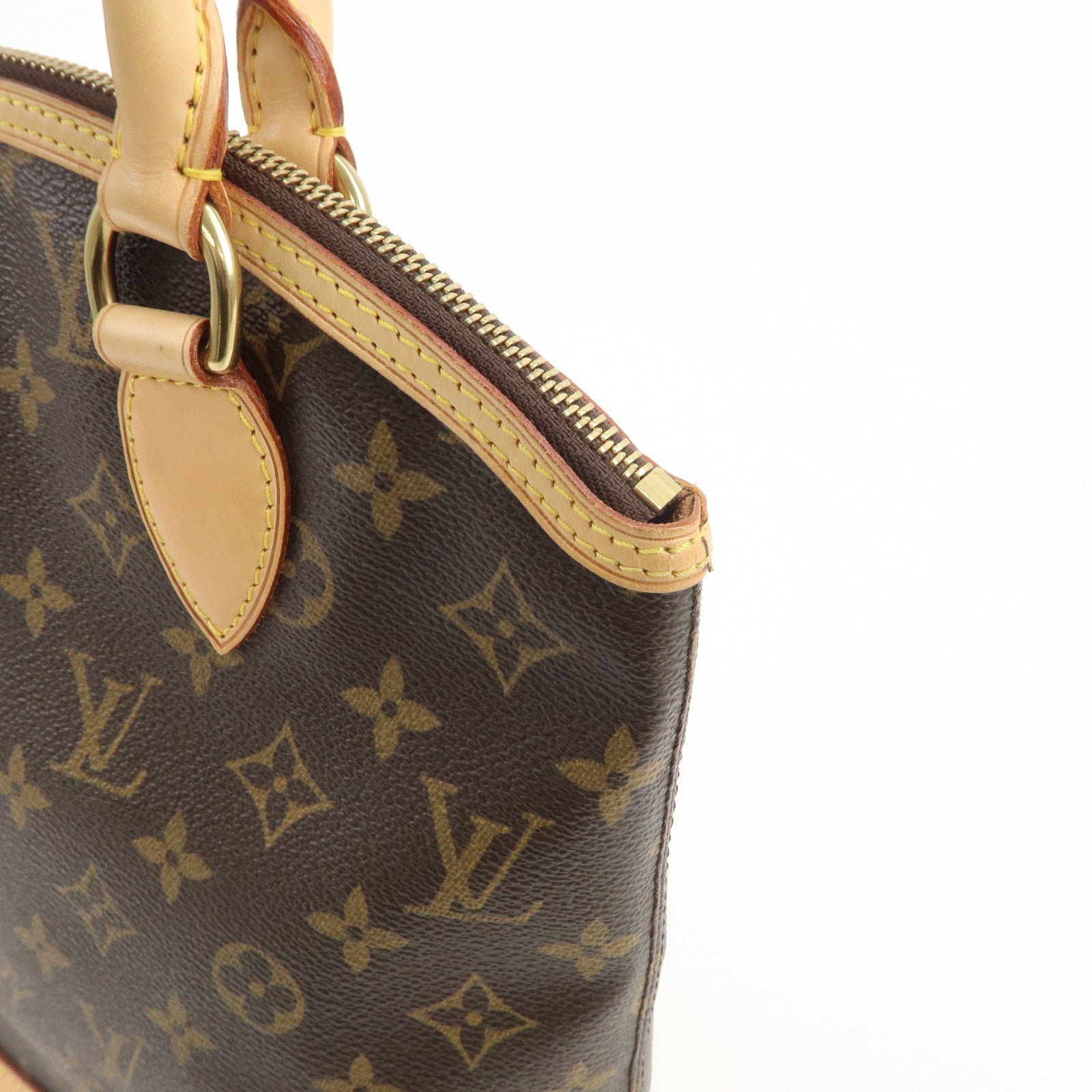 Louis Vuitton Monogram Lockit Hand Bag Brown M40102