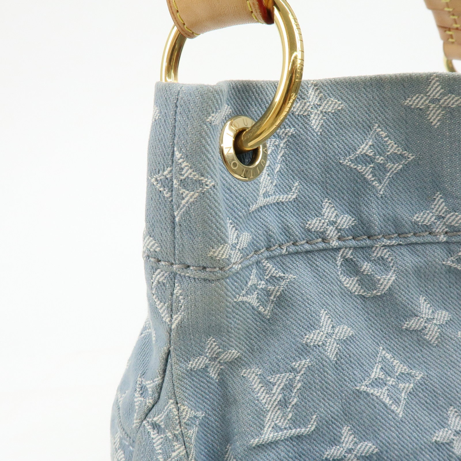 Louis Vuitton Monogram Denim Daily GM Shoulder Bag Blue M40492