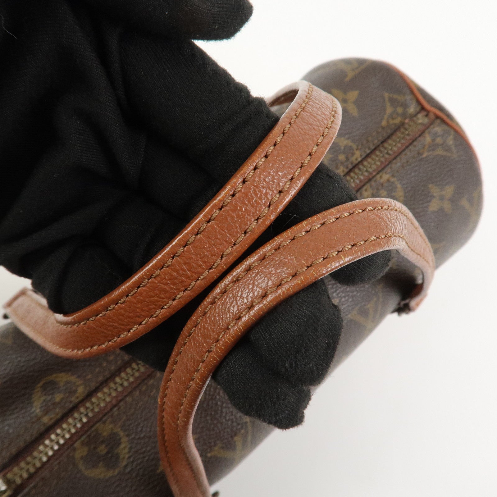 Louis Vuitton Monogram Papillon 26 Hand Bag Old Style Brown M51366