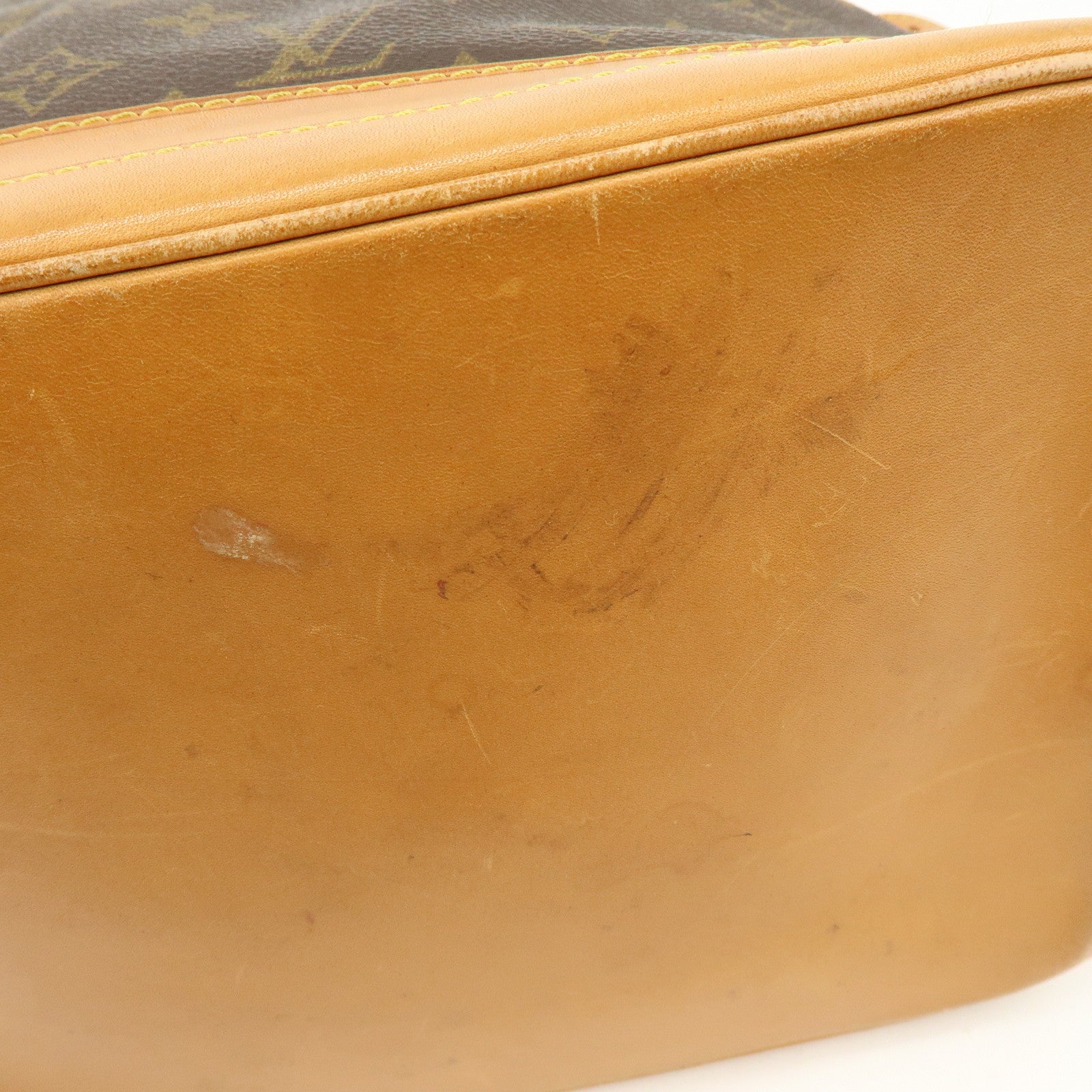 Louis Vuitton Monogram Noe Canvas Leather Shoulder Bag Brown M42224