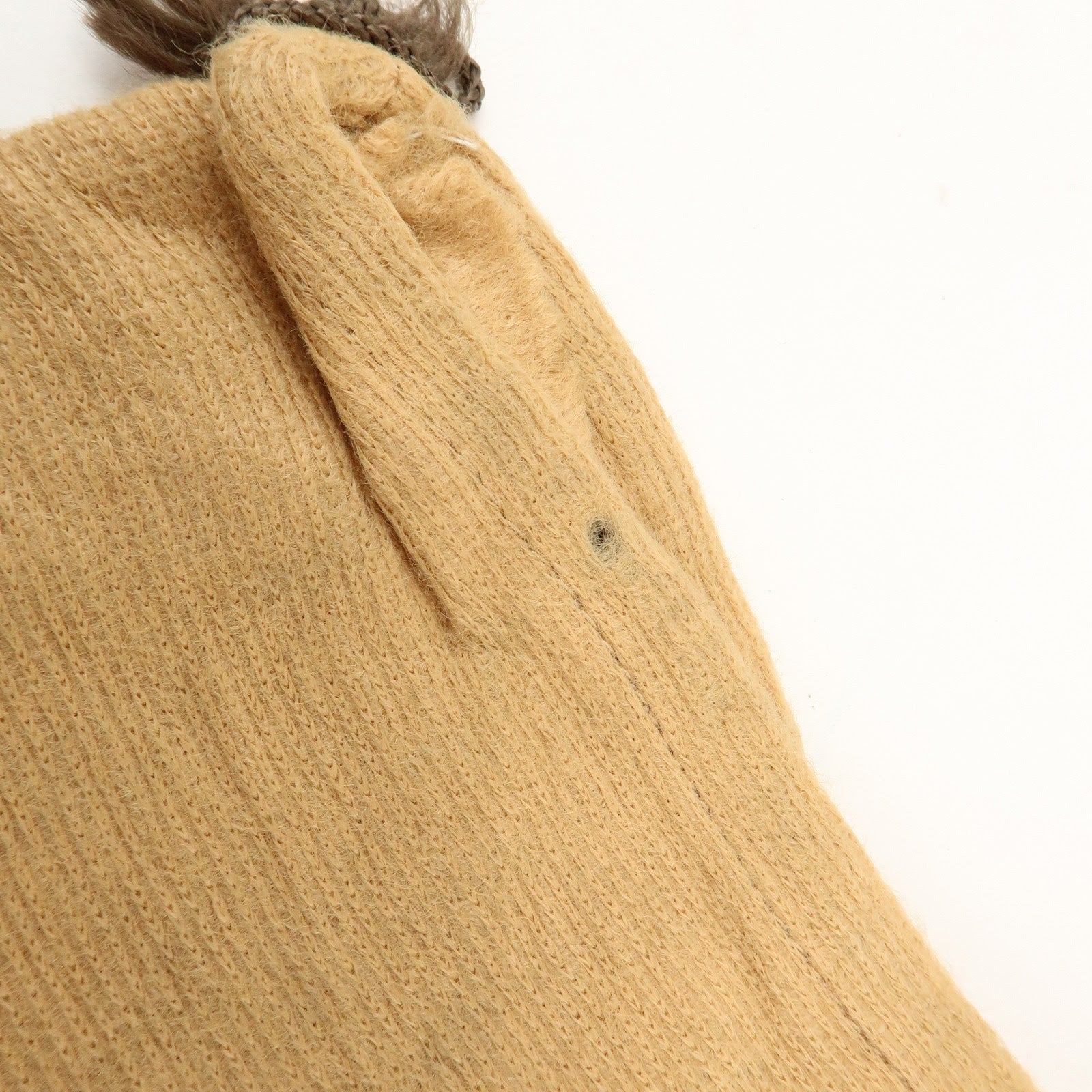 HERMES Set of 8 Drawstring Style Dust Bag Storage Bag Beige Brown