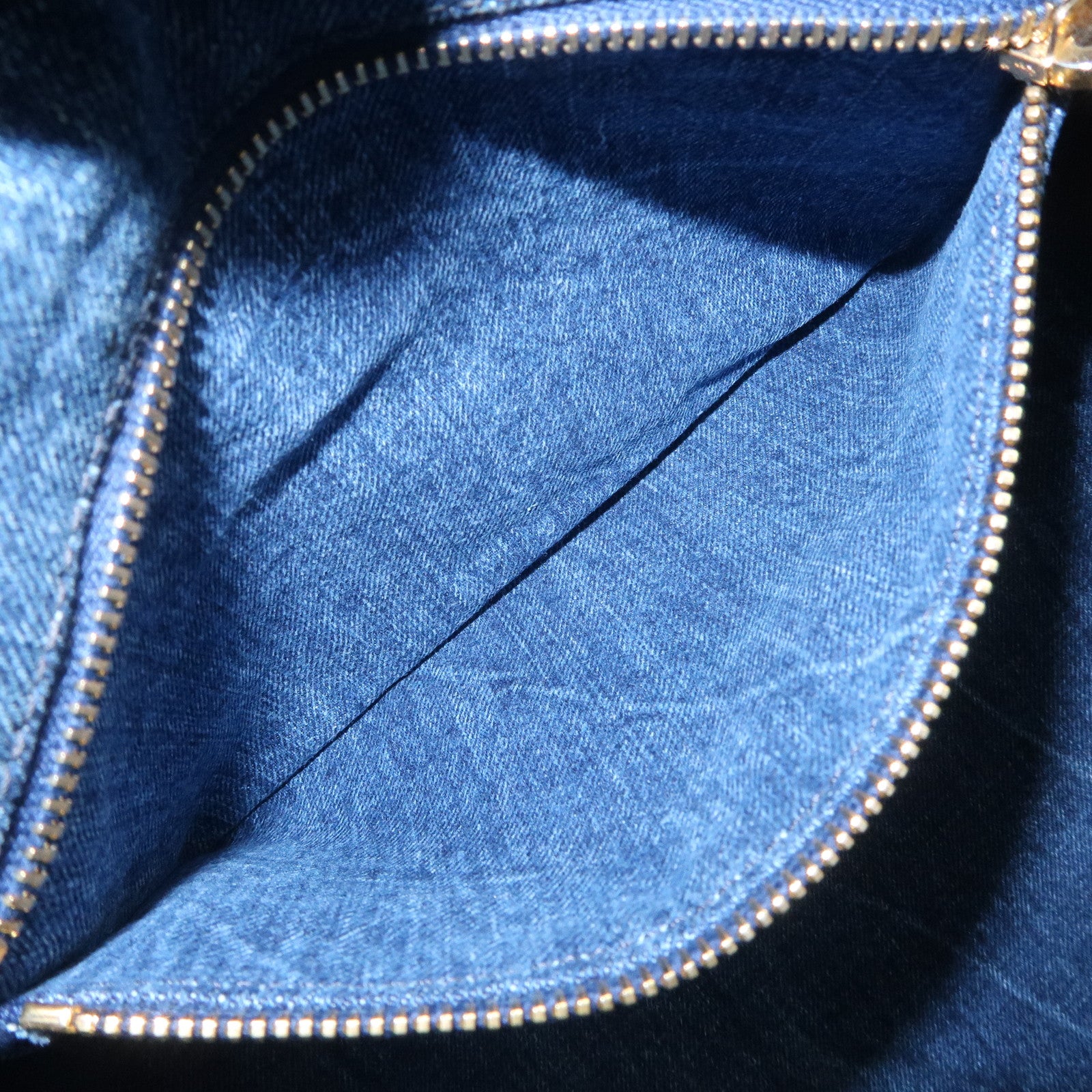 PRADA Triangle Logo Canapa Denim Tote Bag Hand Bag B1877B
