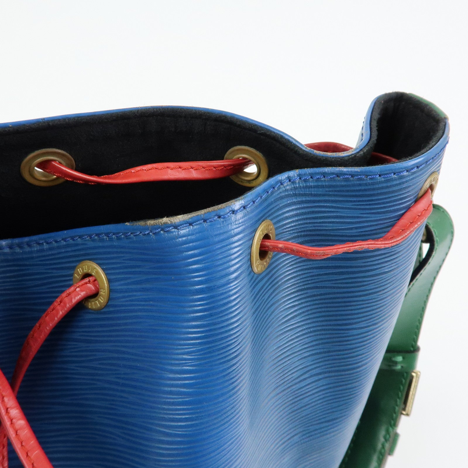 Louis Vuitton Epi Noe Tricolor Shoulder Bag Blue Green Red M44082