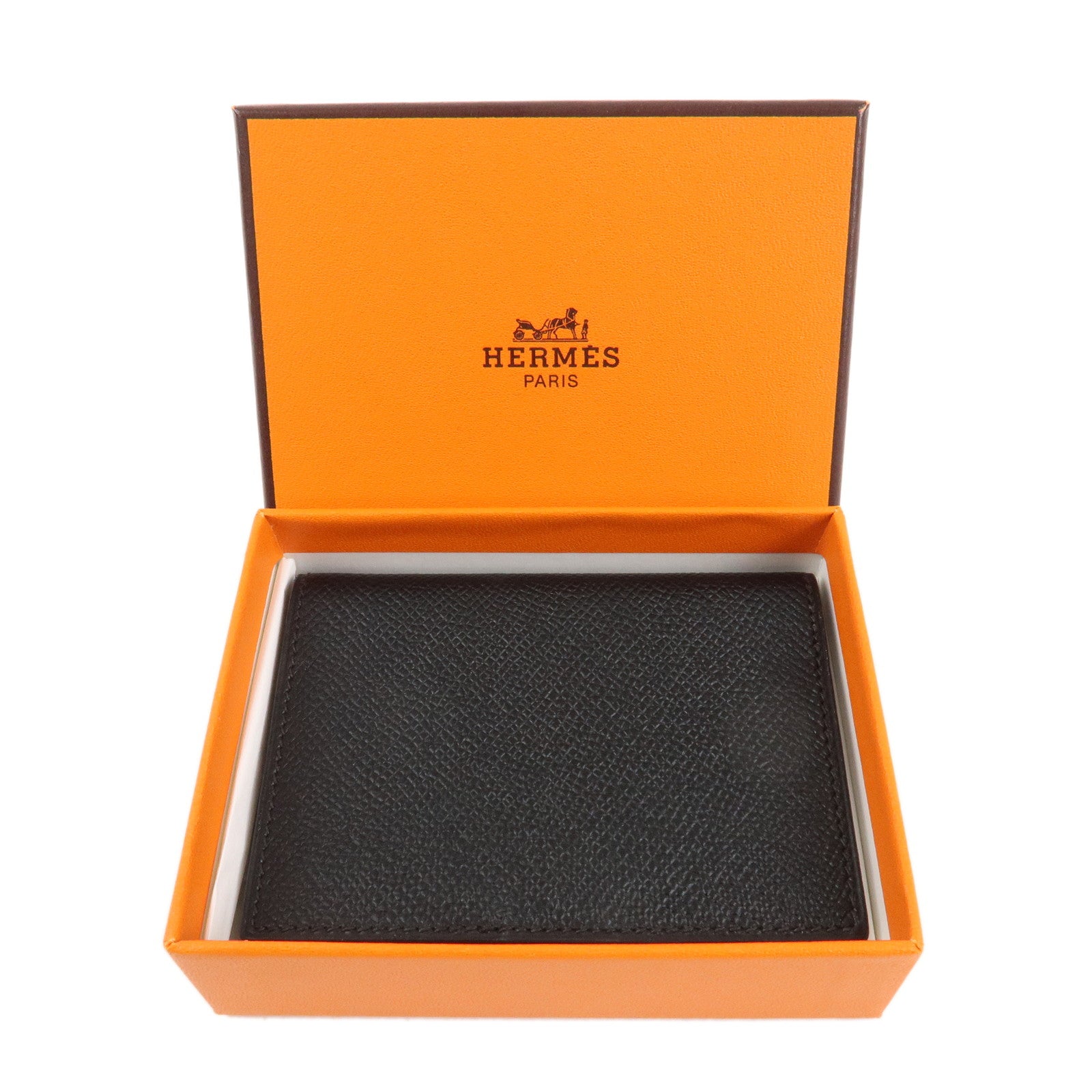 HERMES Agenda PM Epsom Leather Planner Cover Black Used