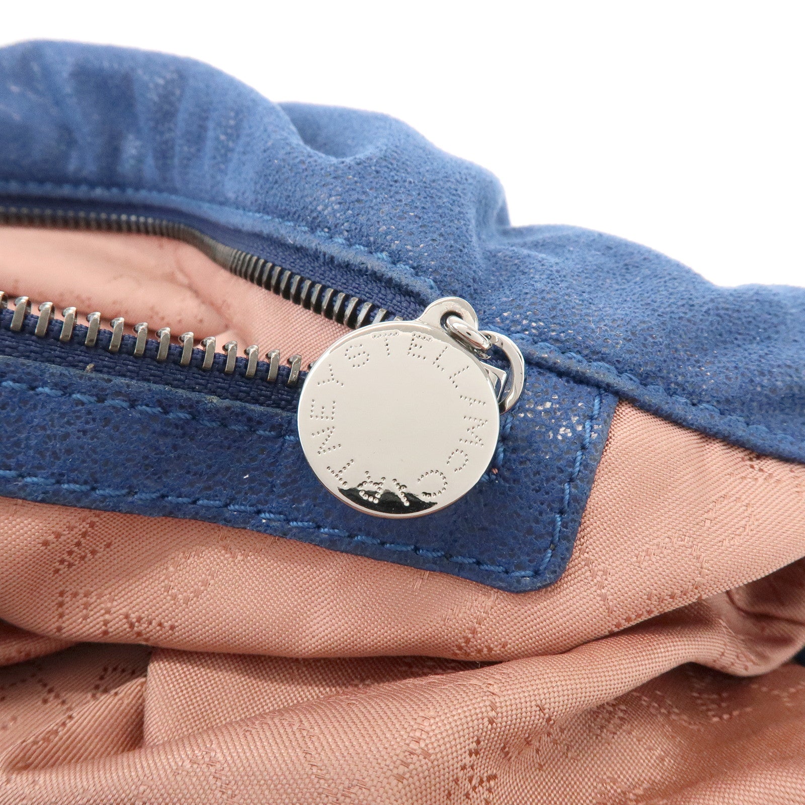 STELLA MCCARTNEY Falabella 2Way Shoulder Bag Tote Bag Blue Silver