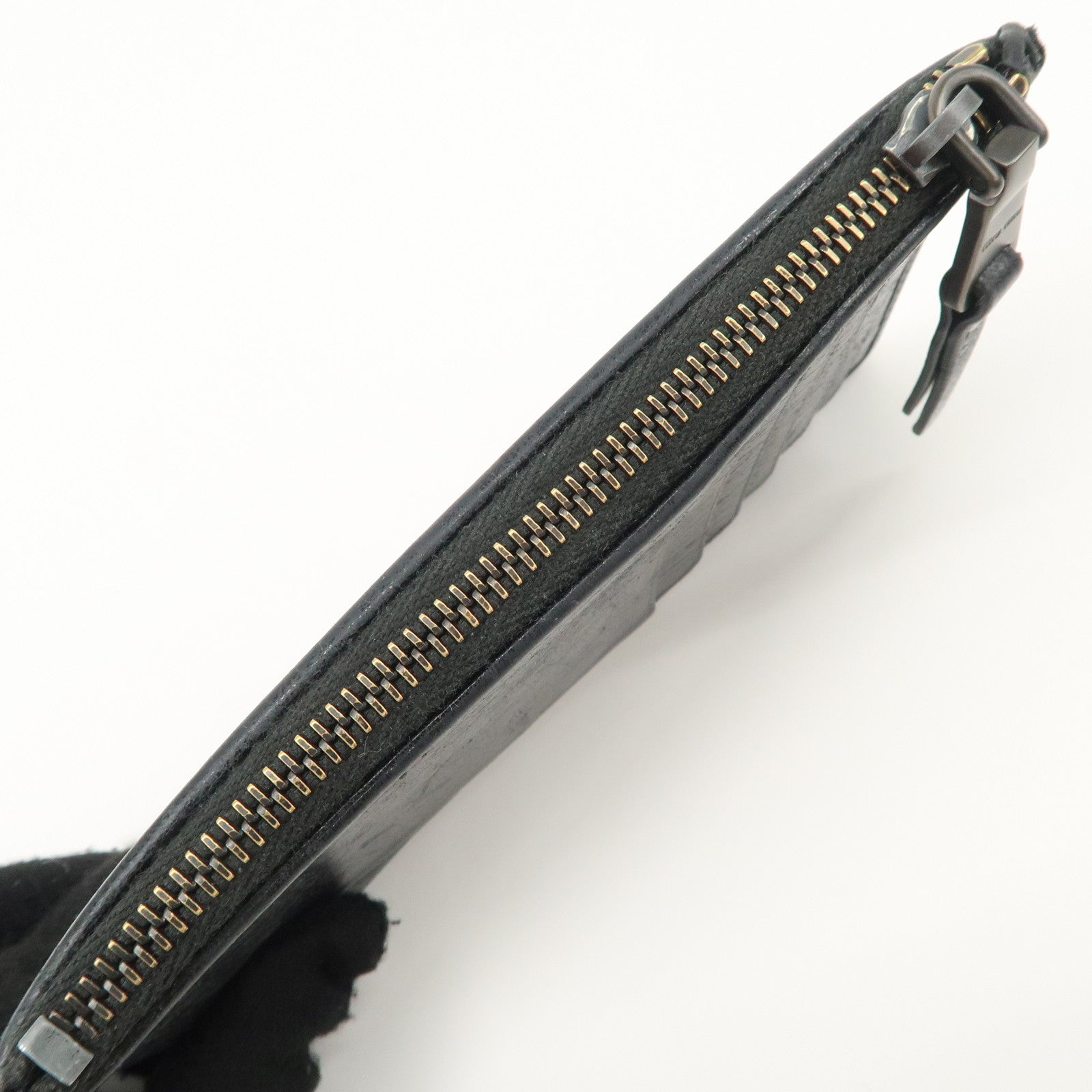 MIU MIU Matelasse Leather Card Case Black 5MB006 Used