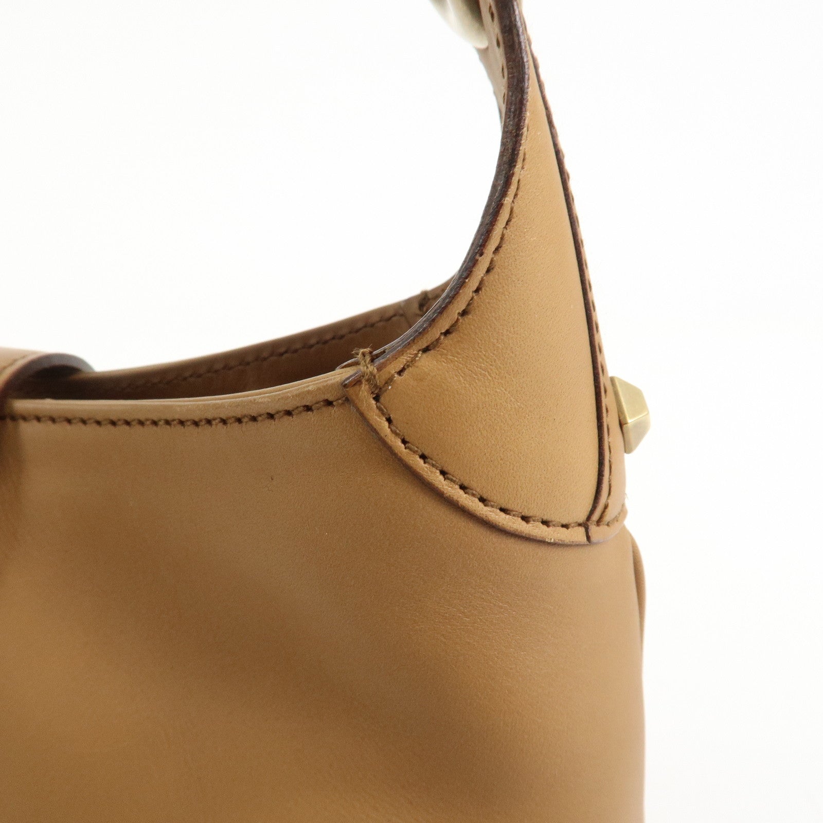 GUCCI New Jackie Leather Shoulder Bag Hand Bag Brown120885