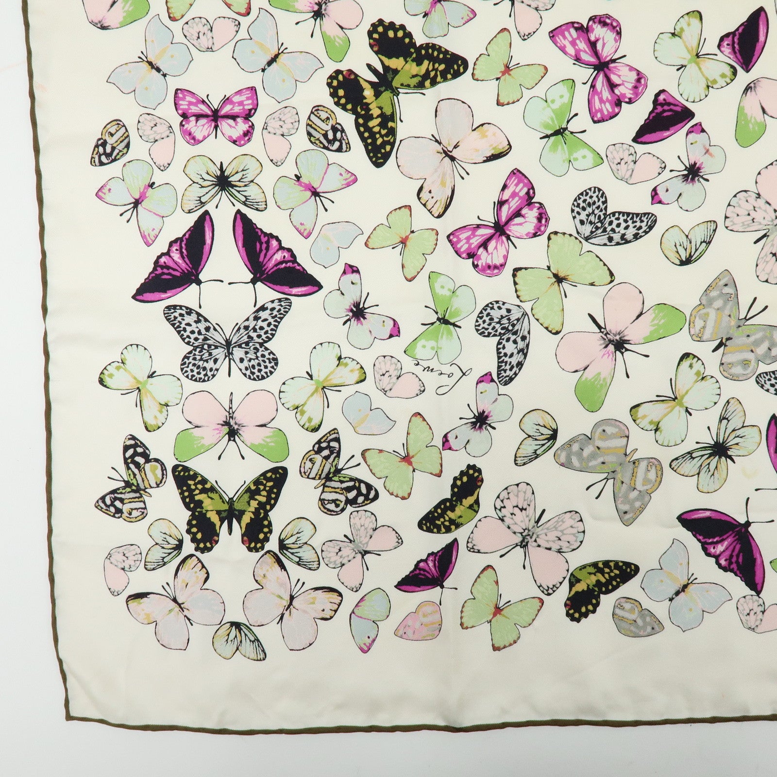 LOEWE CELINE Set of 2 Silk Cotton100% Scarf Butterfly Tassel