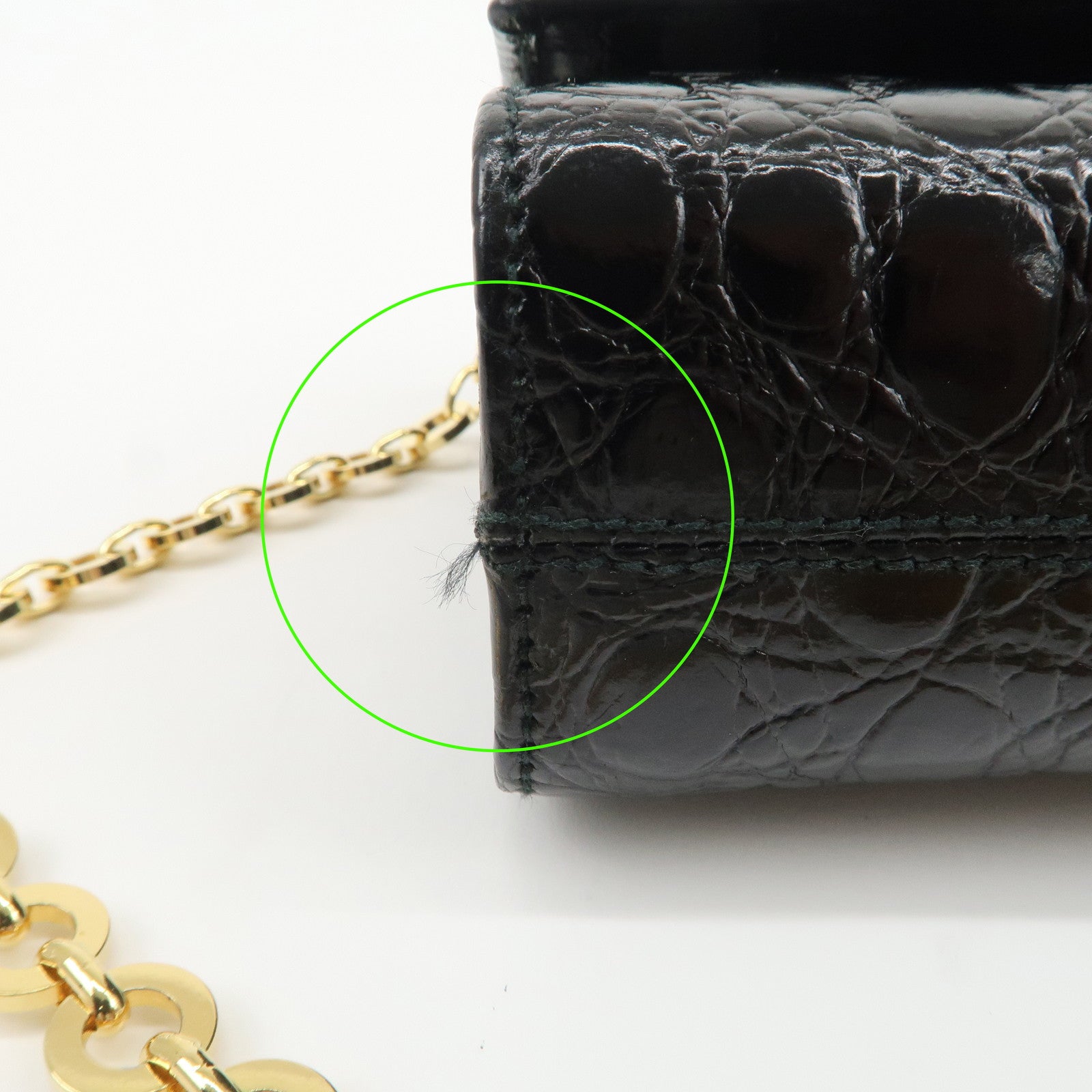 Ferragamo Vara Ribbon Leather Chain Shoulder Bag Black AQ213202