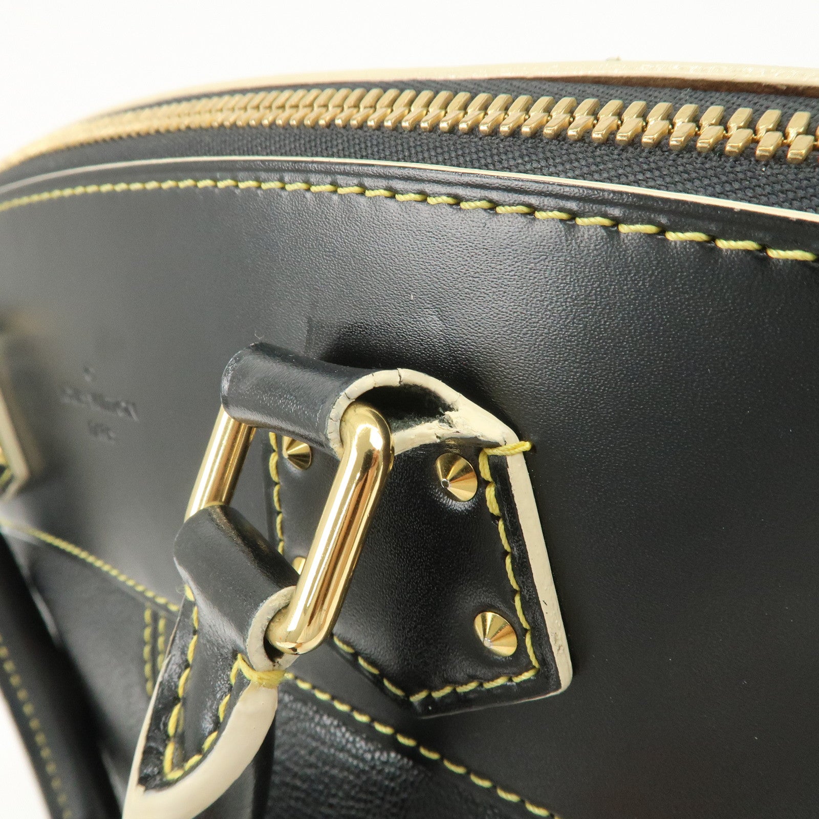 Louis Vuitton Suhari Leather Lock It MM Hand Bag Noir Black M91875