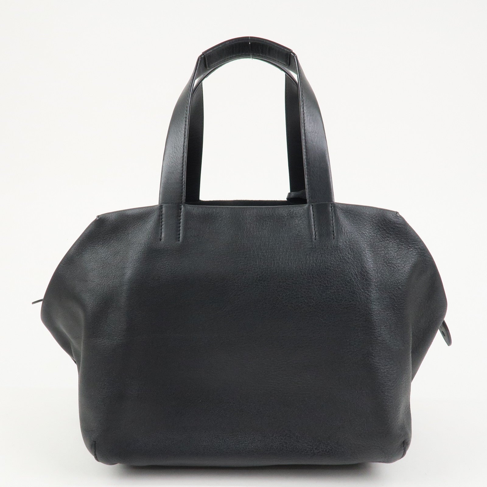 LOEWE Anagram Logo Leather Suede Origami Cubo Hand Bag Black