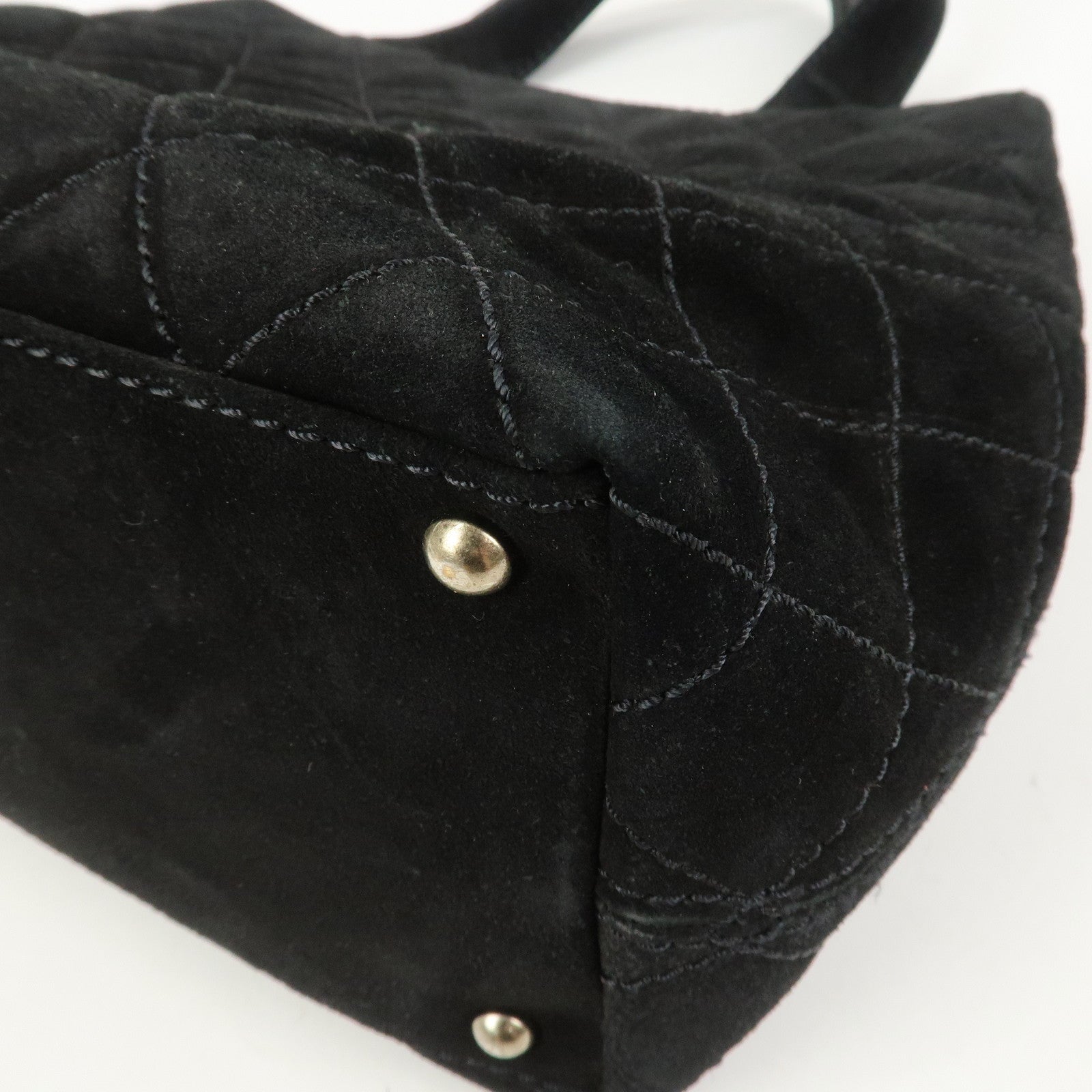 CHANEL Wild Stitch Matelasse Suede 2Way Bag Shoulder Bag Hand Bag