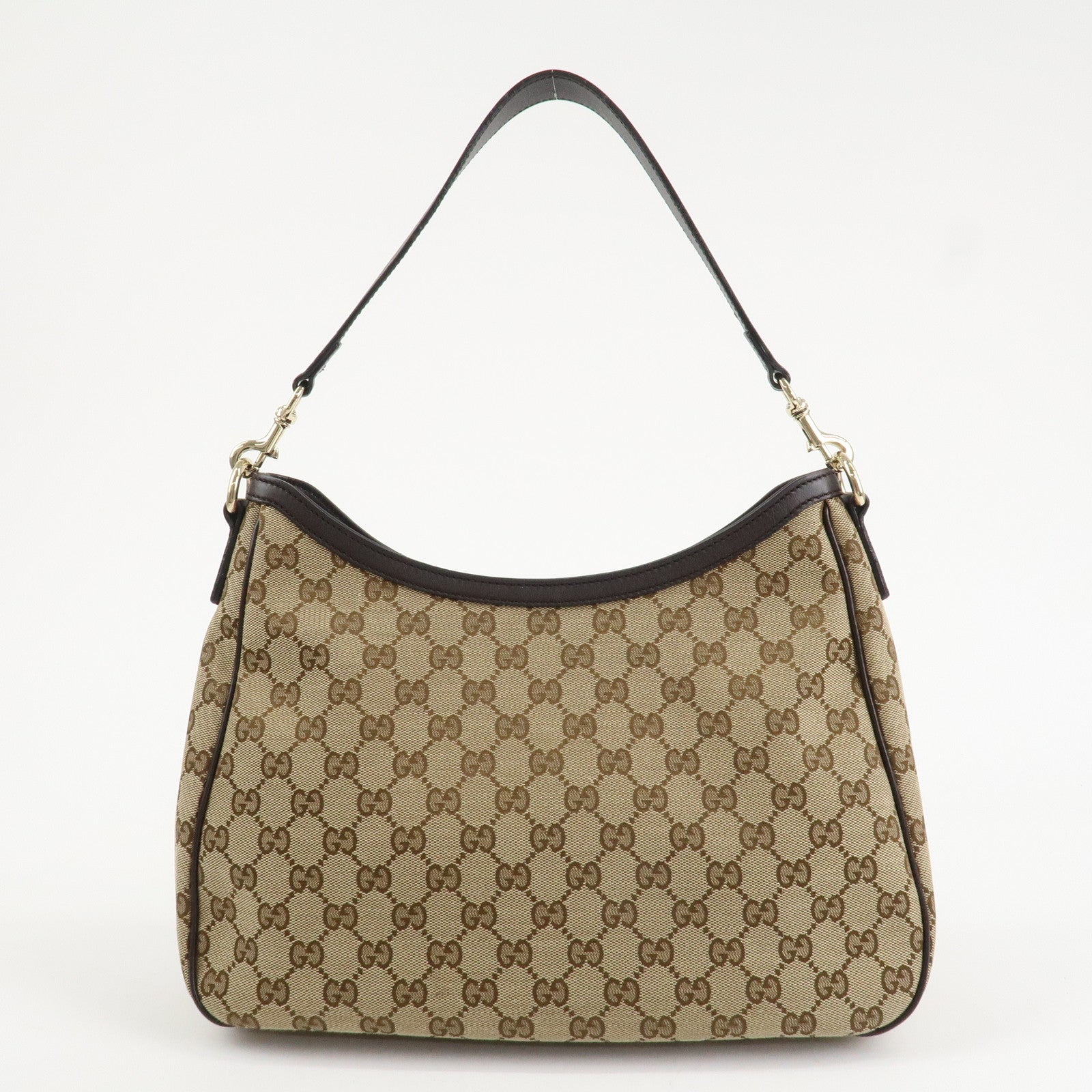 GUCCI Sherry GG Canvas Leather Shoulder Bag Beige 388921 Used