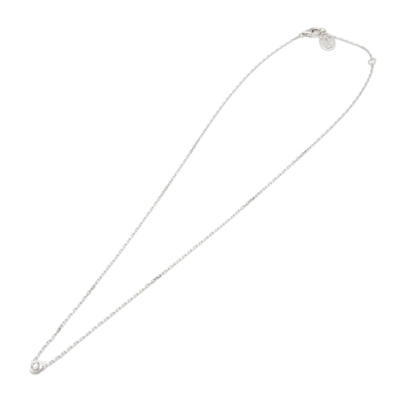 Cartier D'amour 1P Diamond Necklace SM 0.09ct 750WG White Gold