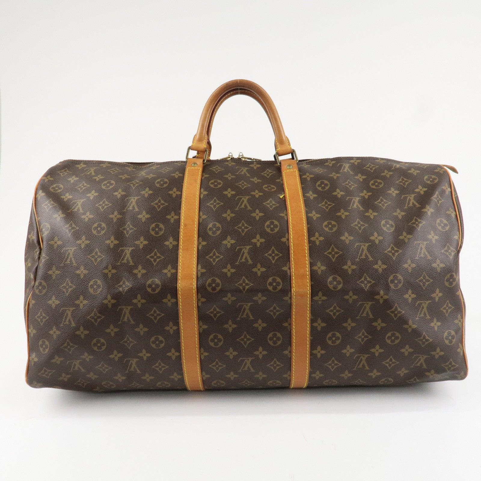 Louis Vuitton Monogram Keep All 60 Boston Bag Brown M41422 Used