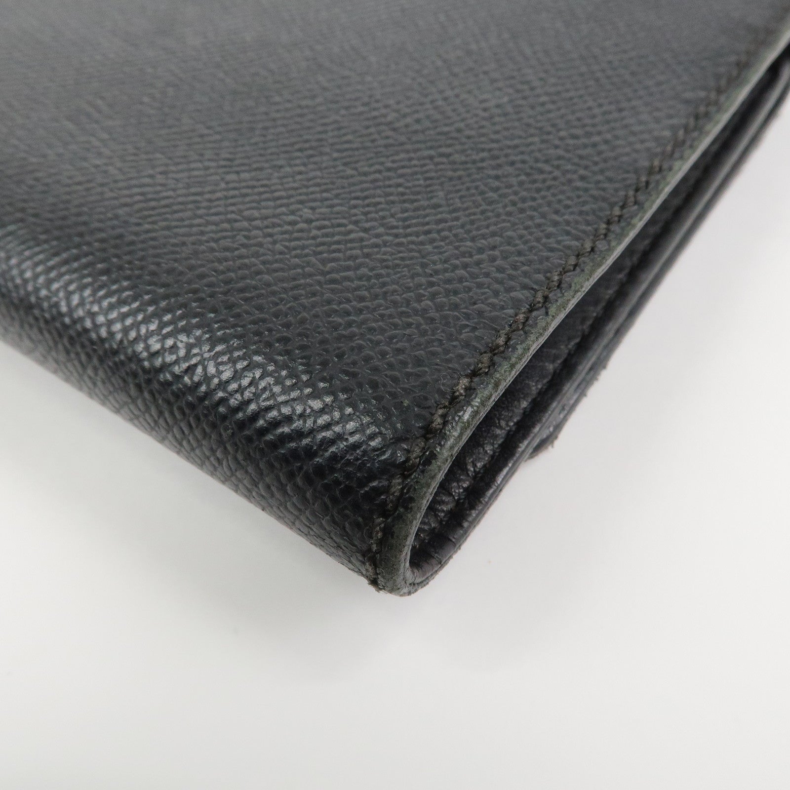 CHANEL COCO Mark Calf Leather Compact Wallet Black