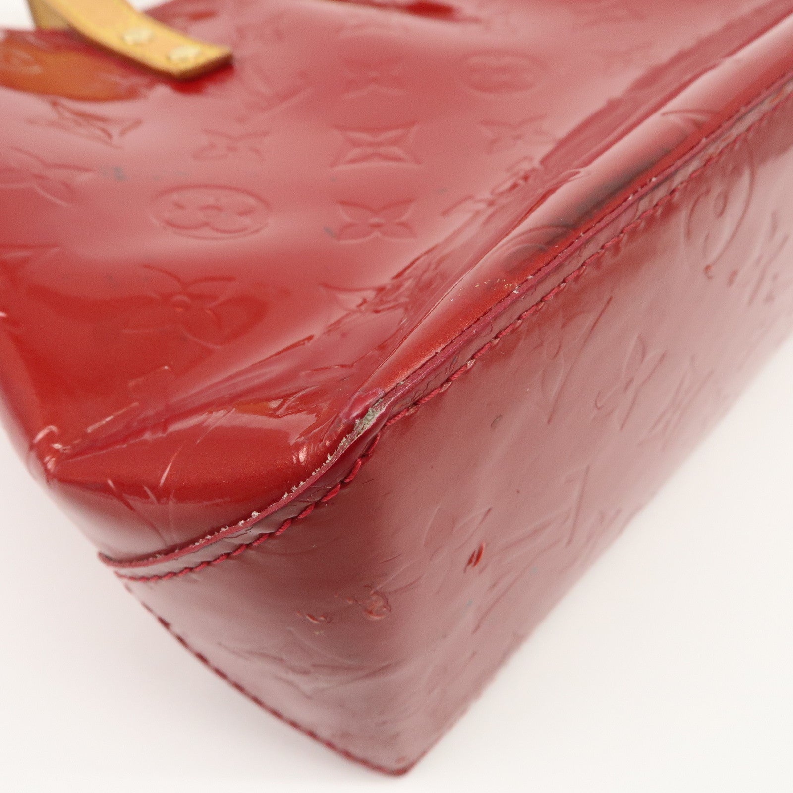 Louis Vuitton Monogram Vernis Lead PM Hand Bag Red M91990