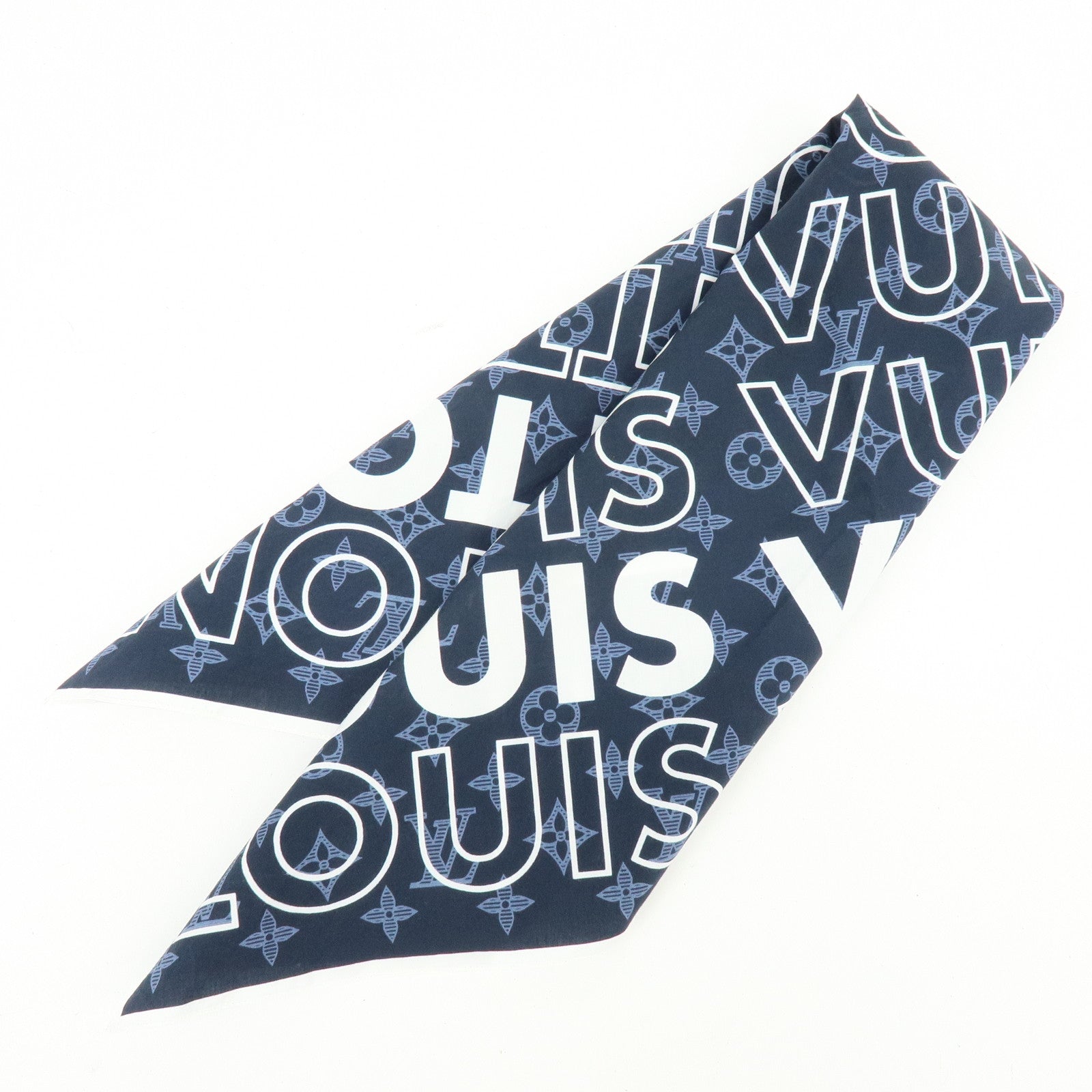 Louis Vuitton Monogram Cotton 100% Logo Scarf Handkerchief MP2306