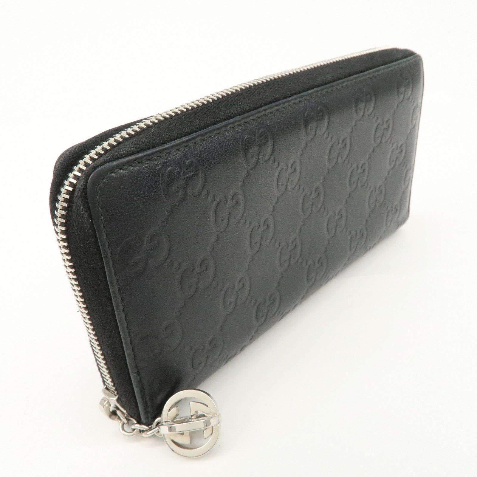 GUCCI Interlocking G Guccissima Leather Zippy Long Wallet 233025