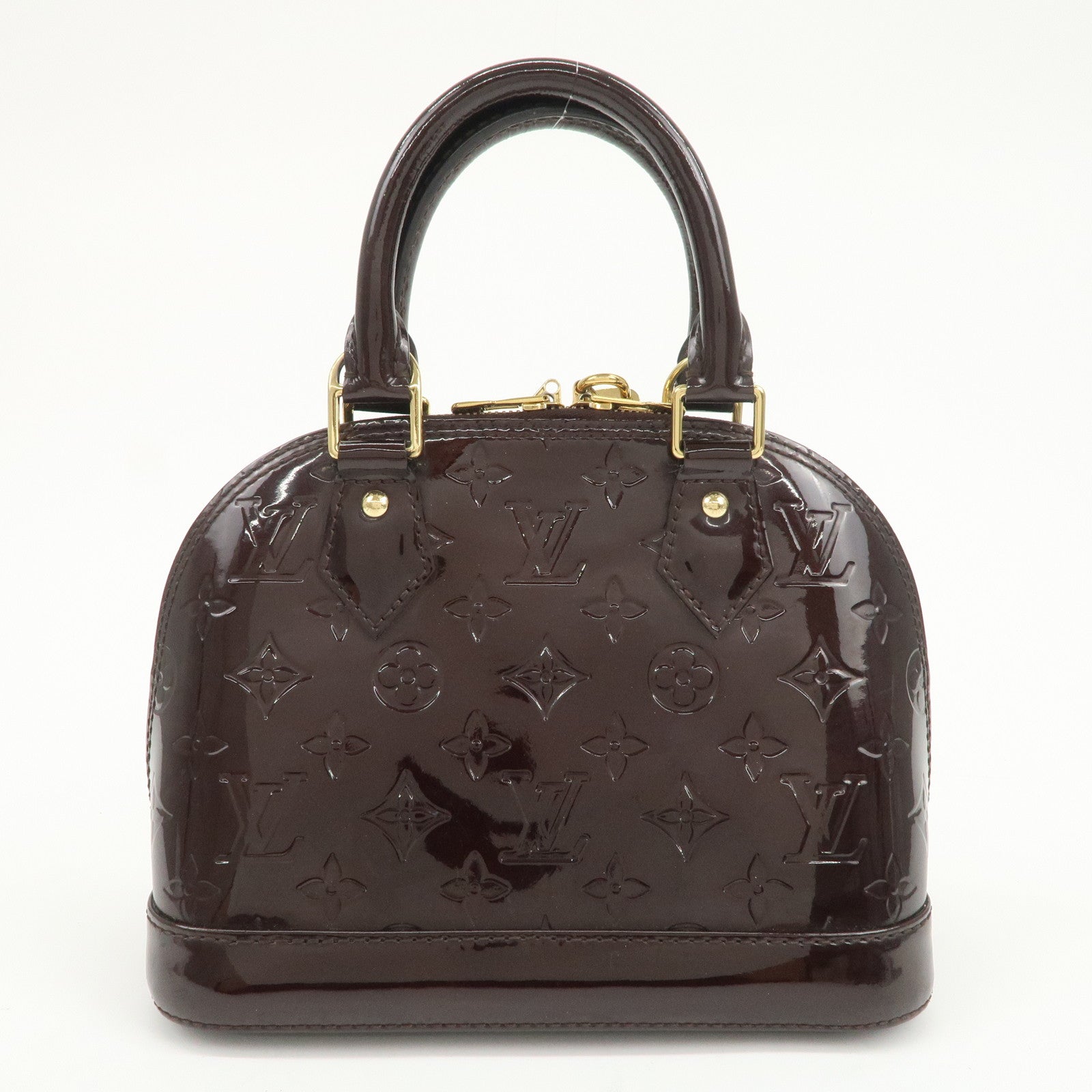 Louis Vuitton Monogram Vernis Alma BB 2Way Bag Amarante M91678