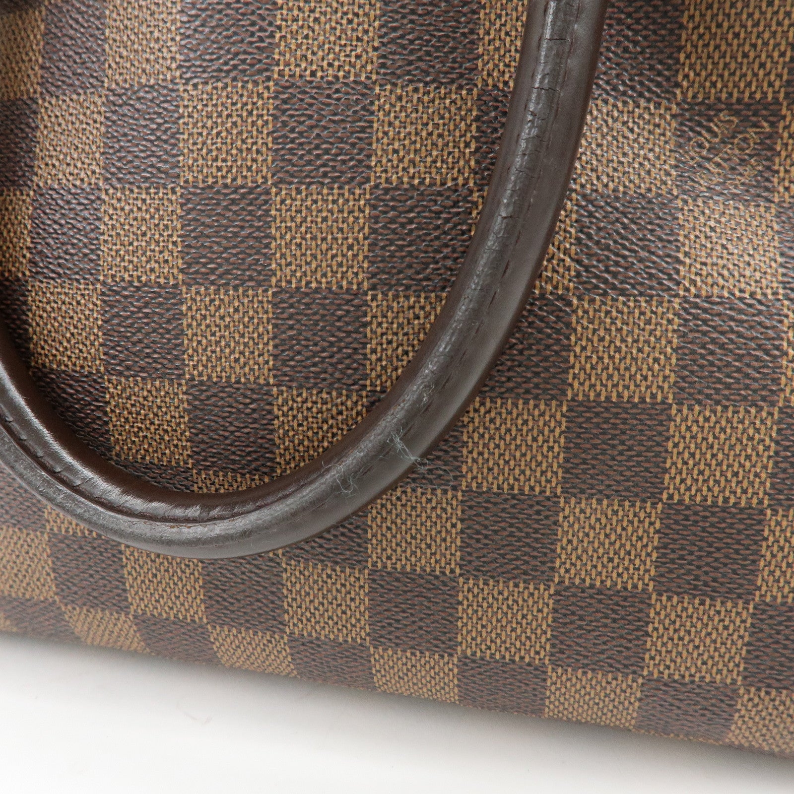 Louis Vuitton Damier Ebene Canvas Leather Brera Hand Bag N51150