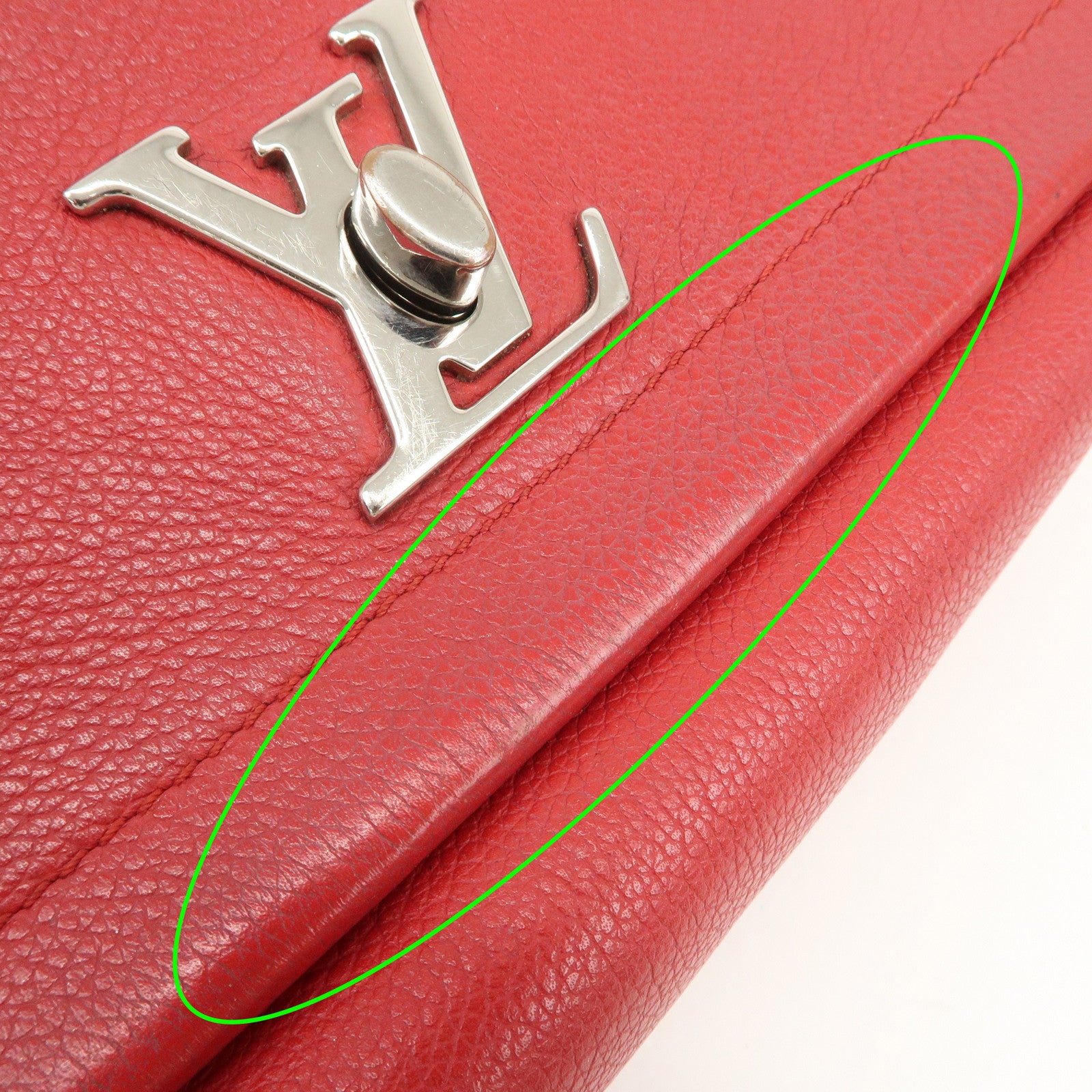 Louis Vuitton Lockme 2 BB 2Way Bag Shoulder Bag Hand Bag Red M51202