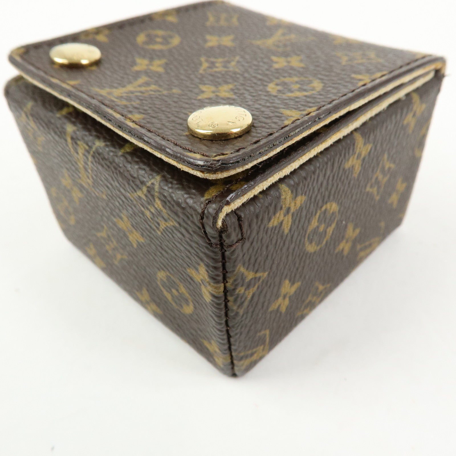 Louis Vuitton Monogram Canvas Jewelry Case Ring Box SN3049