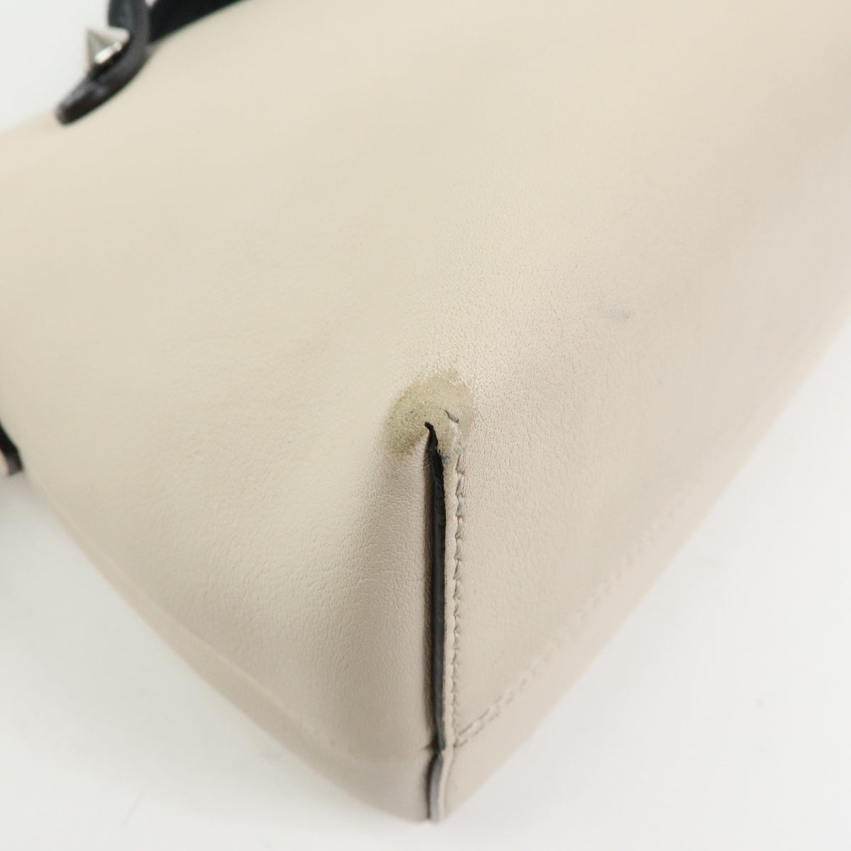 FENDI By The Way Leather Medium 2Way Hand Shoulder Bag Ivory 8BL124